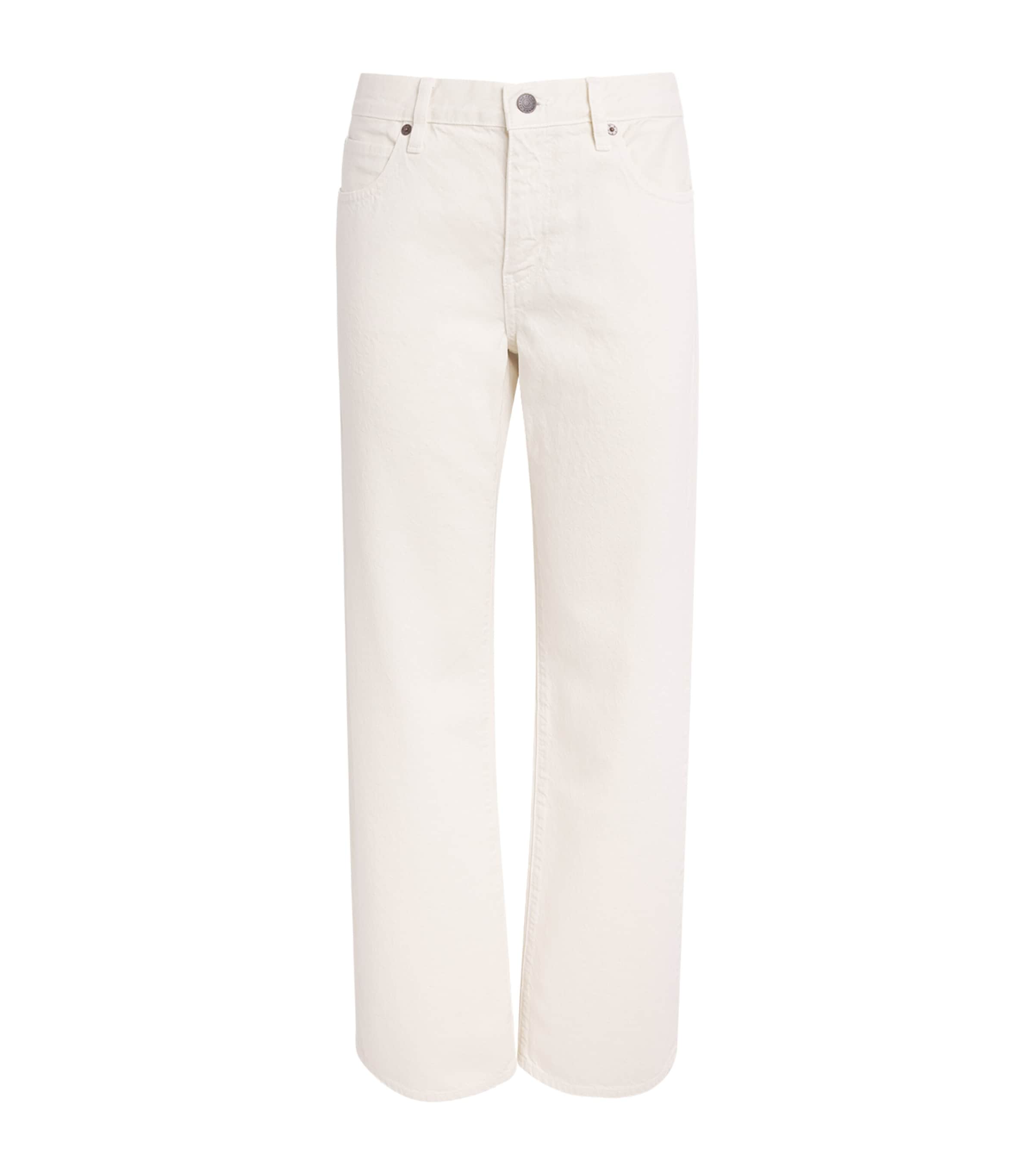 FRAME Womens The Saturday Low-Rise Straight Jeans Shell Image 1