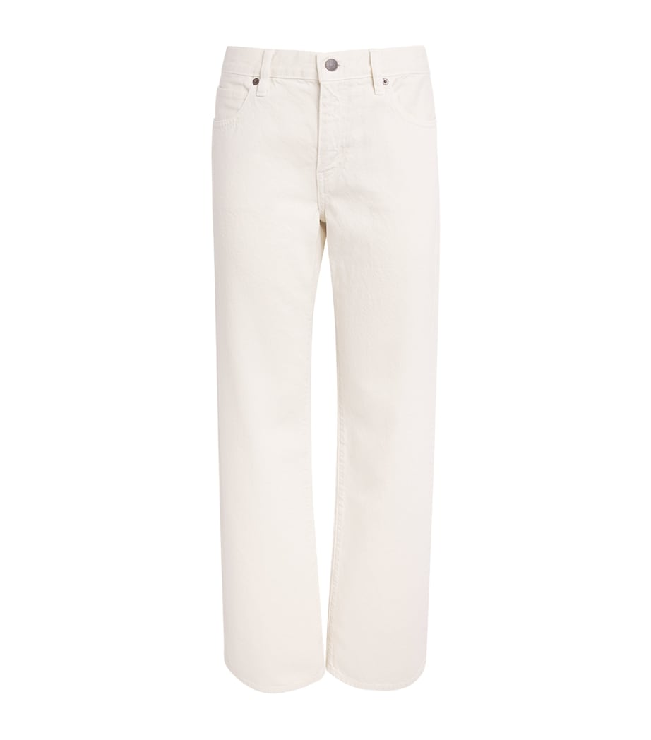 FRAME Womens The Saturday Low-Rise Straight Jeans Shell Image 1