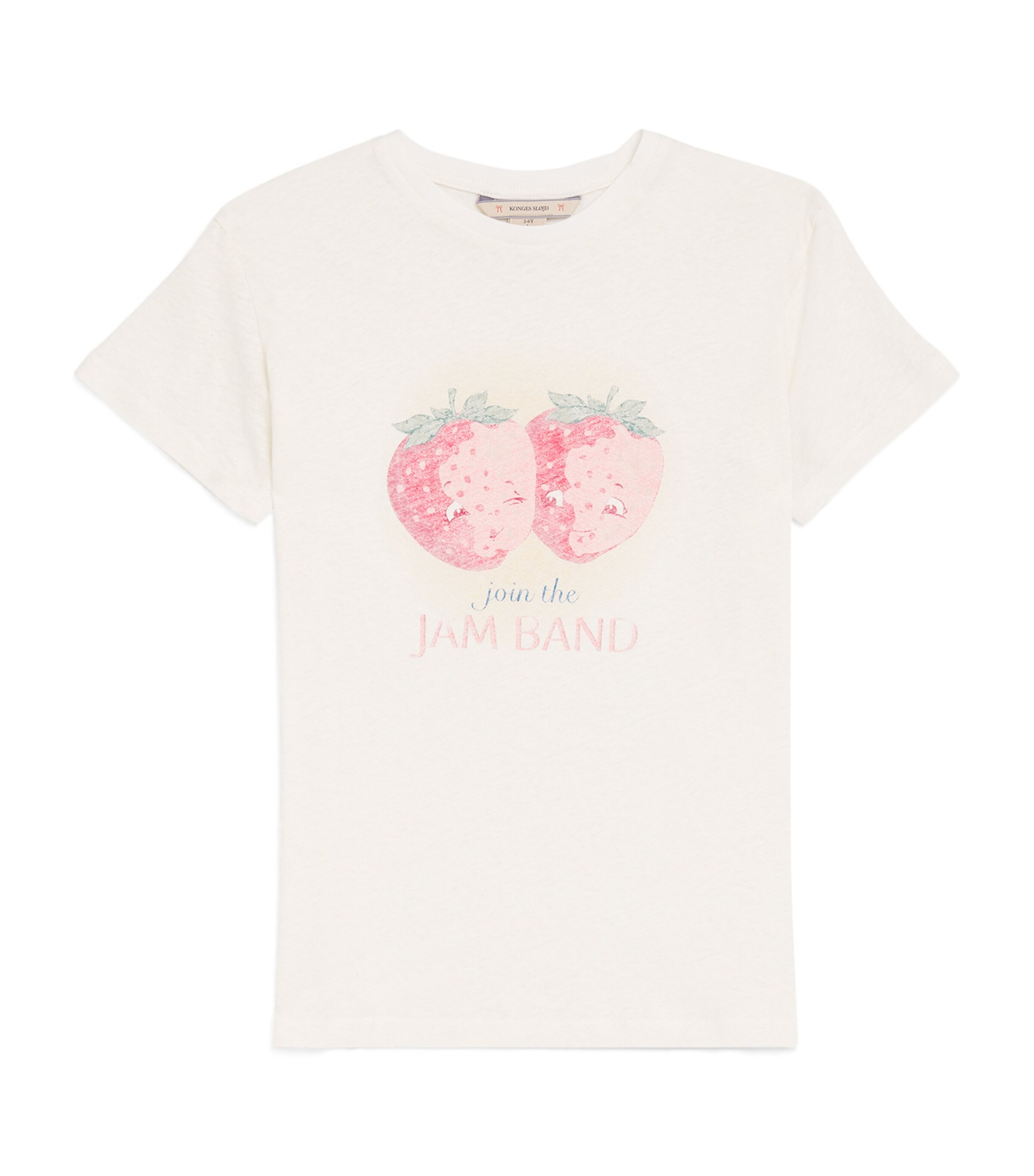 KONGES SLOJD Cotton-Linen Cherry T-Shirt (5-10 Years) | Girls Clothing | Tops & T-shirts | Designers | Konges Slojd