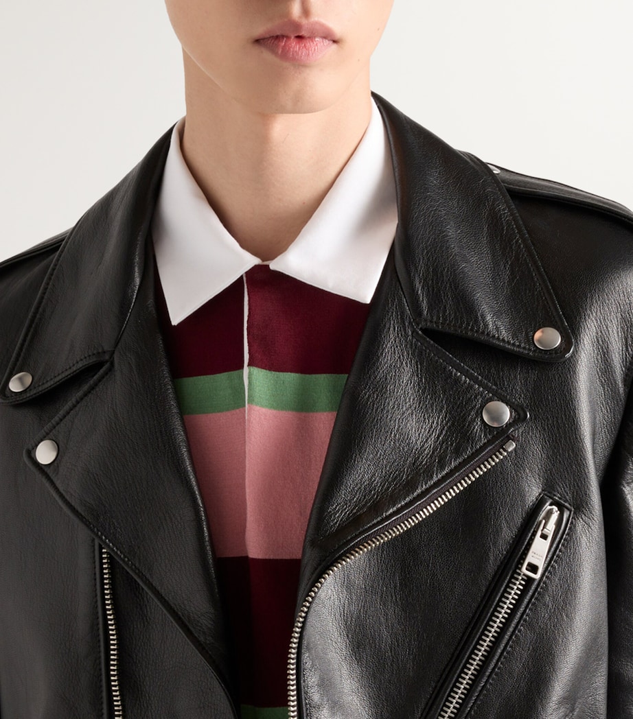 Cotton-Silk Striped Polo Shirt F0007 Image 6