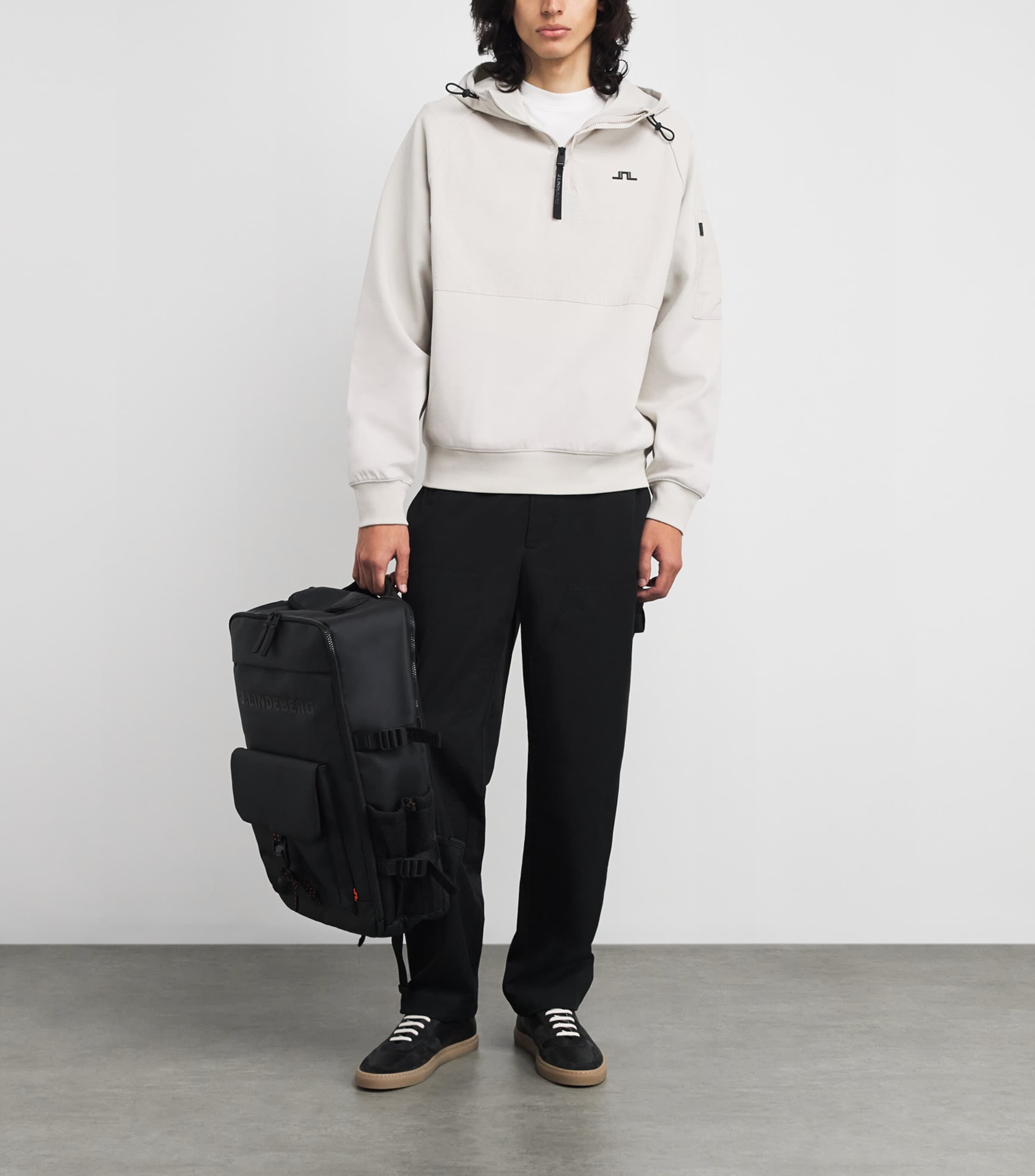 Cotton-Blend Mijo Hybrid Hoodie U029 MOONBEAM Image 2