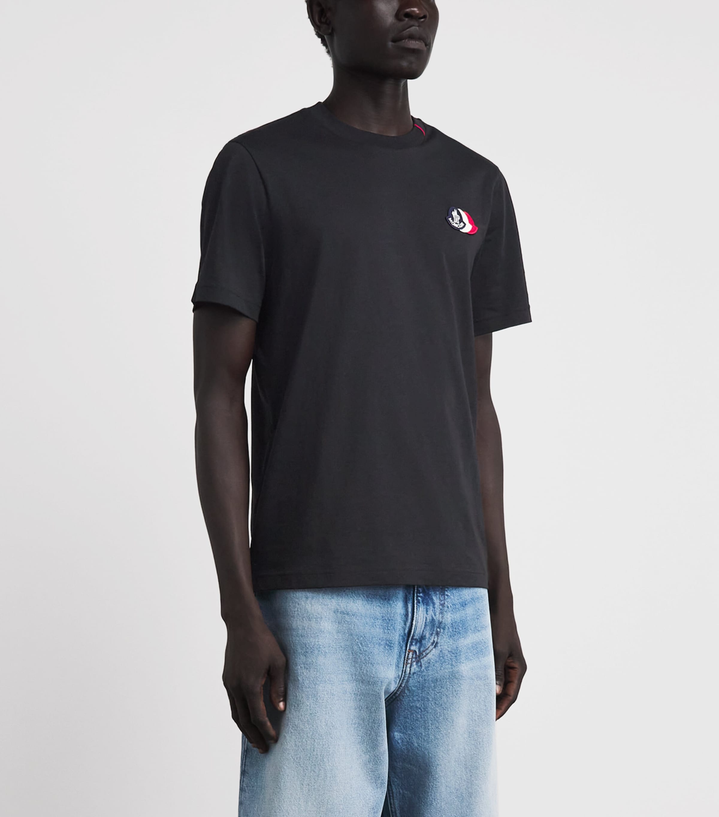 Moncler Mens Cotton Logo Patch T-Shirt Image 4