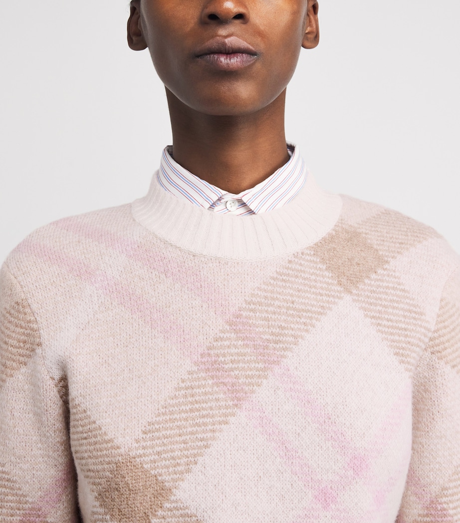 Wool-Blend Tartan Sweater MULTI Image 6