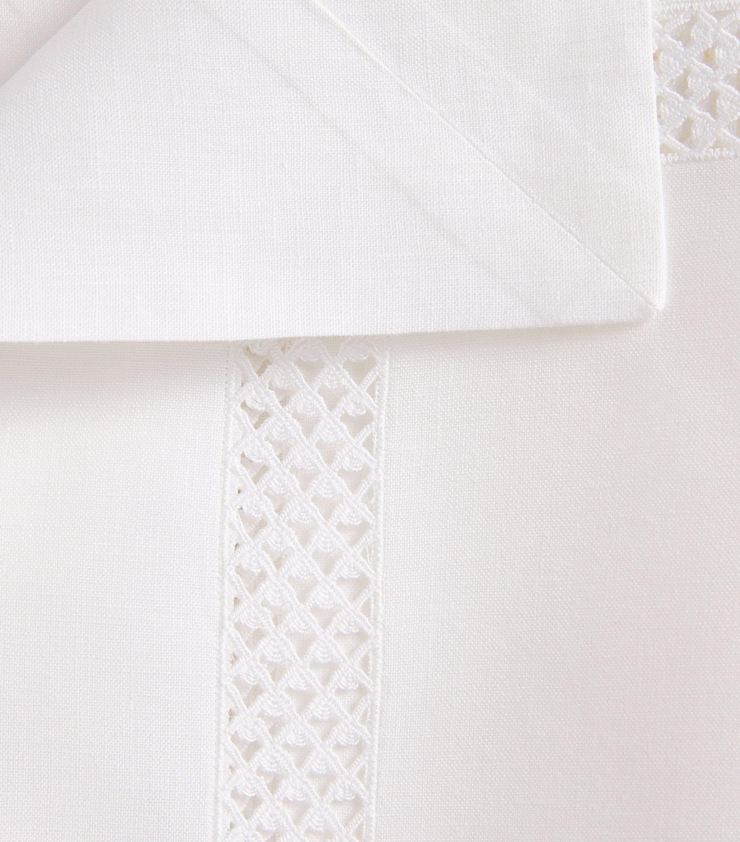 Linen Embroidered Liri Tablecloth (170cm x 270cm) WHITE/WHITE Image 4