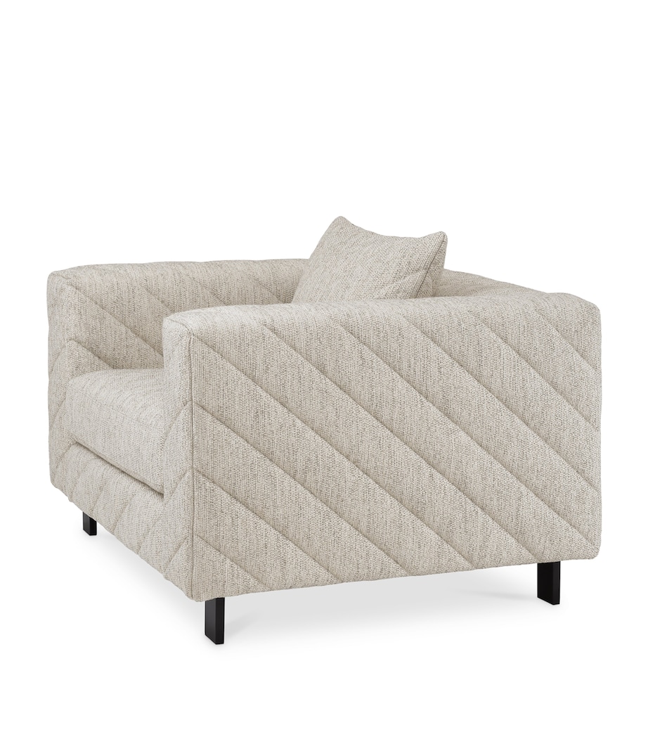 Quilted Avellino Armchair LIGHT GREY Image 4