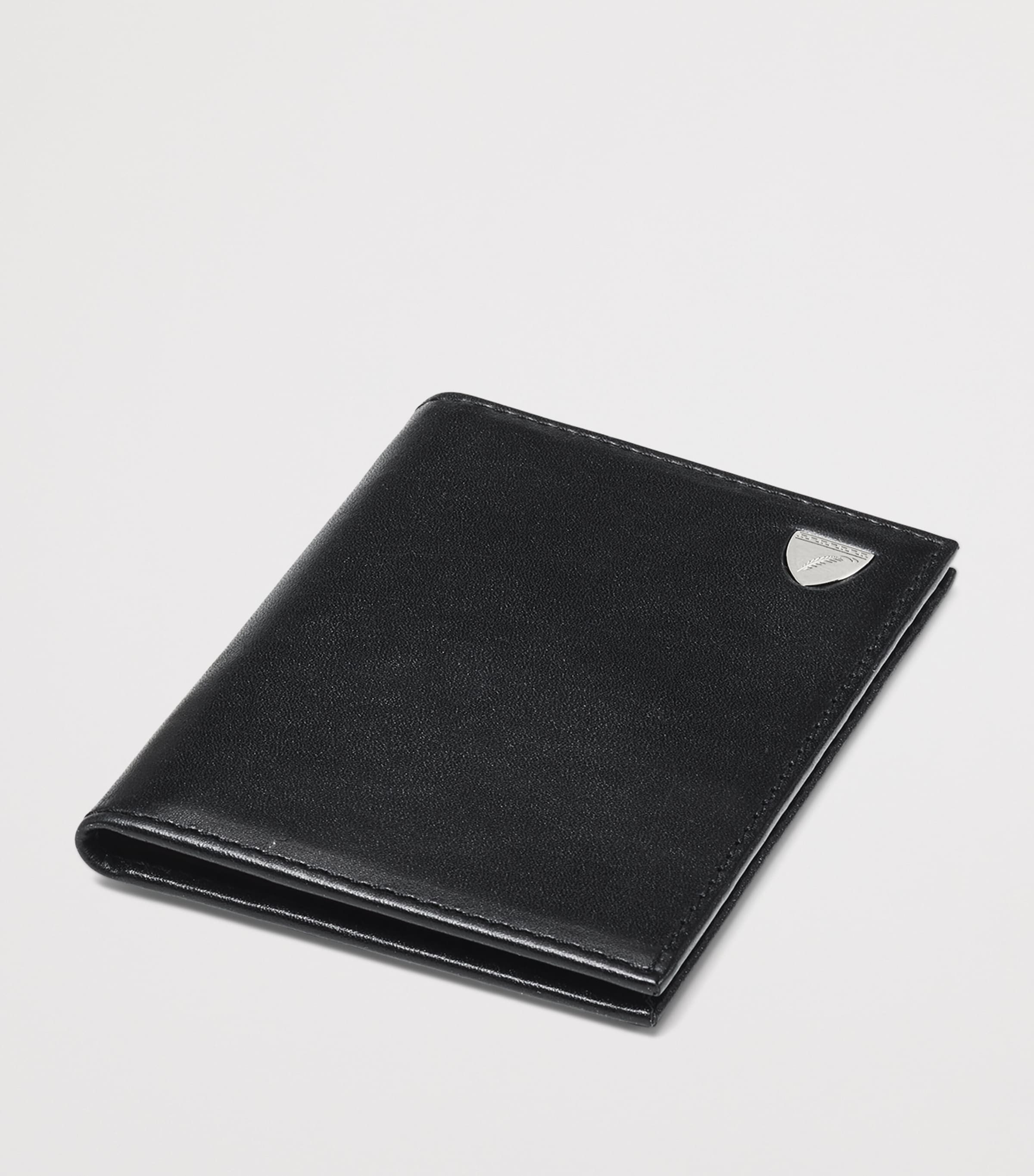 Aspinal Of London Leather Double Fold Card Holder Black Image 4