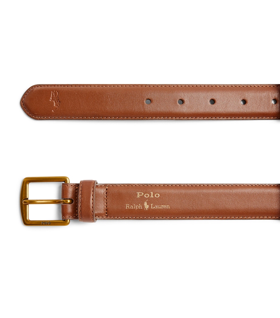 Logo Leather Belt BROWN Image 2