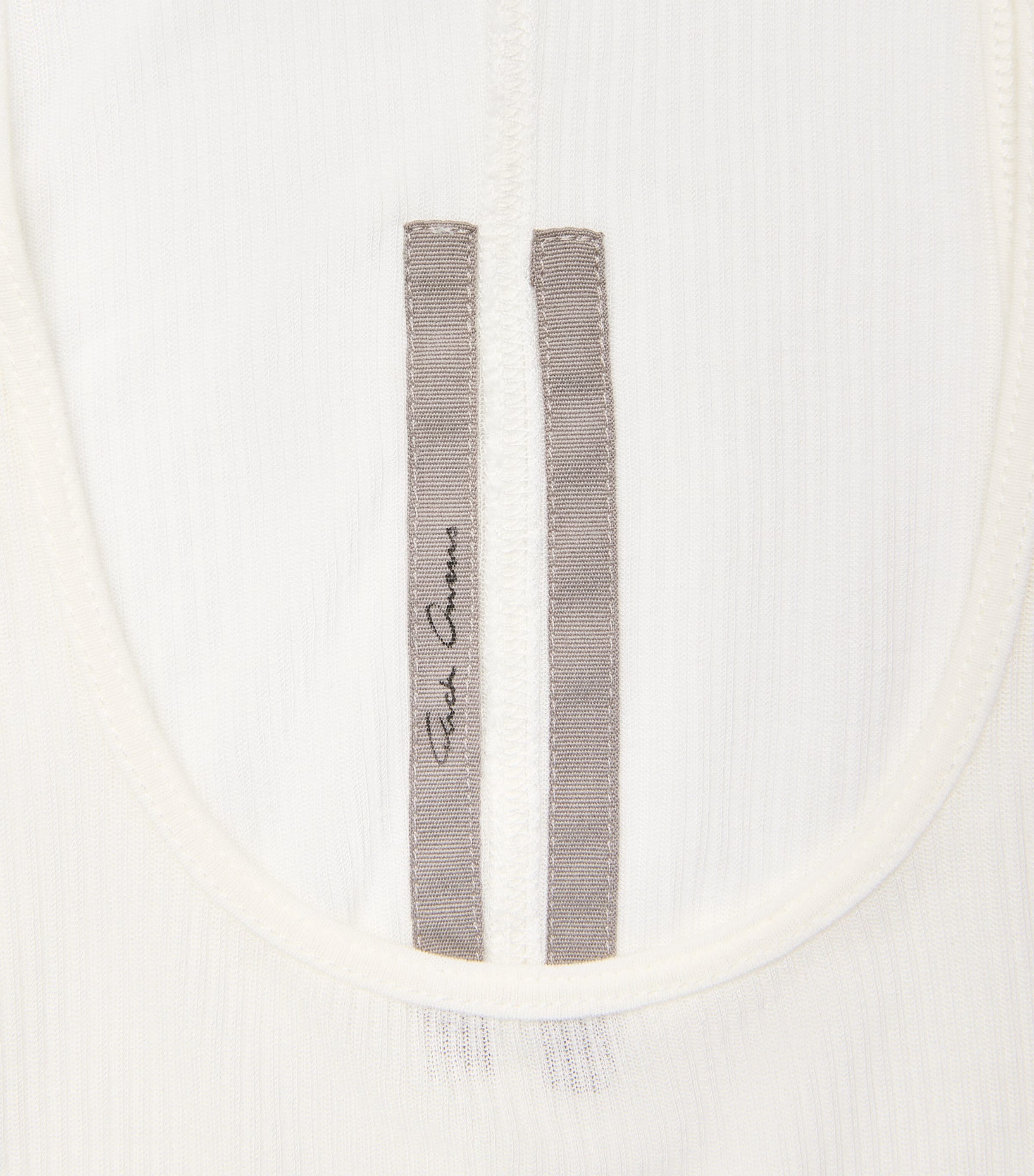 Rick Owens Mens Basic Rib Tank Top Milk Image 6