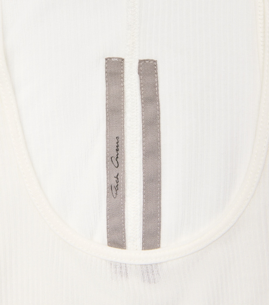 Rick Owens Mens Basic Rib Tank Top Milk Image 6