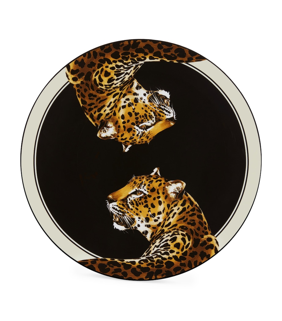 Porcelain Leopard Round Serving Platter (40.5cm) UL007LEOPARDI Image 1