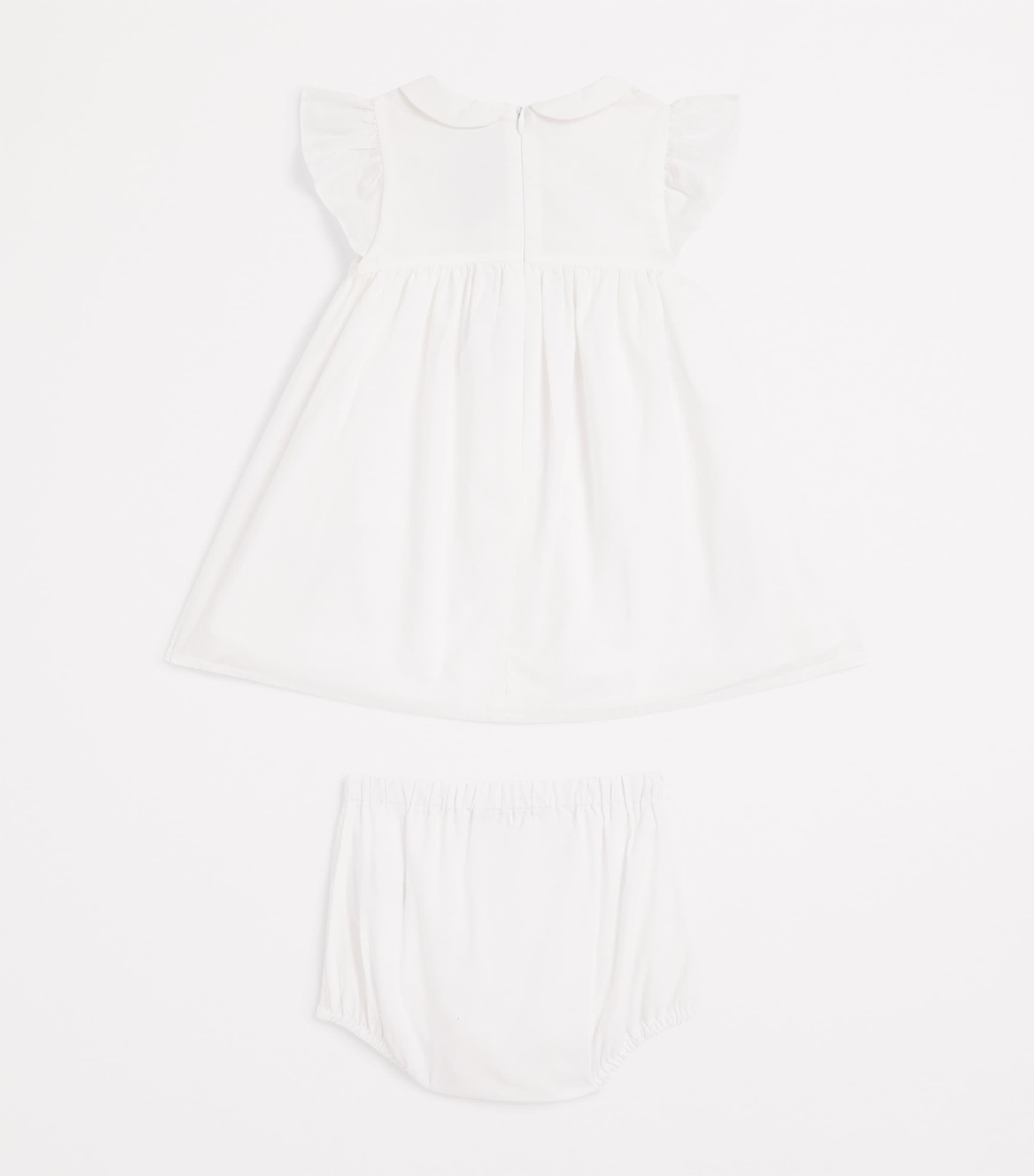 Tartine et Chocolat Cotton Embroidered Dress and Bloomers Set (3 Months-4 Years) Blanc Image 2