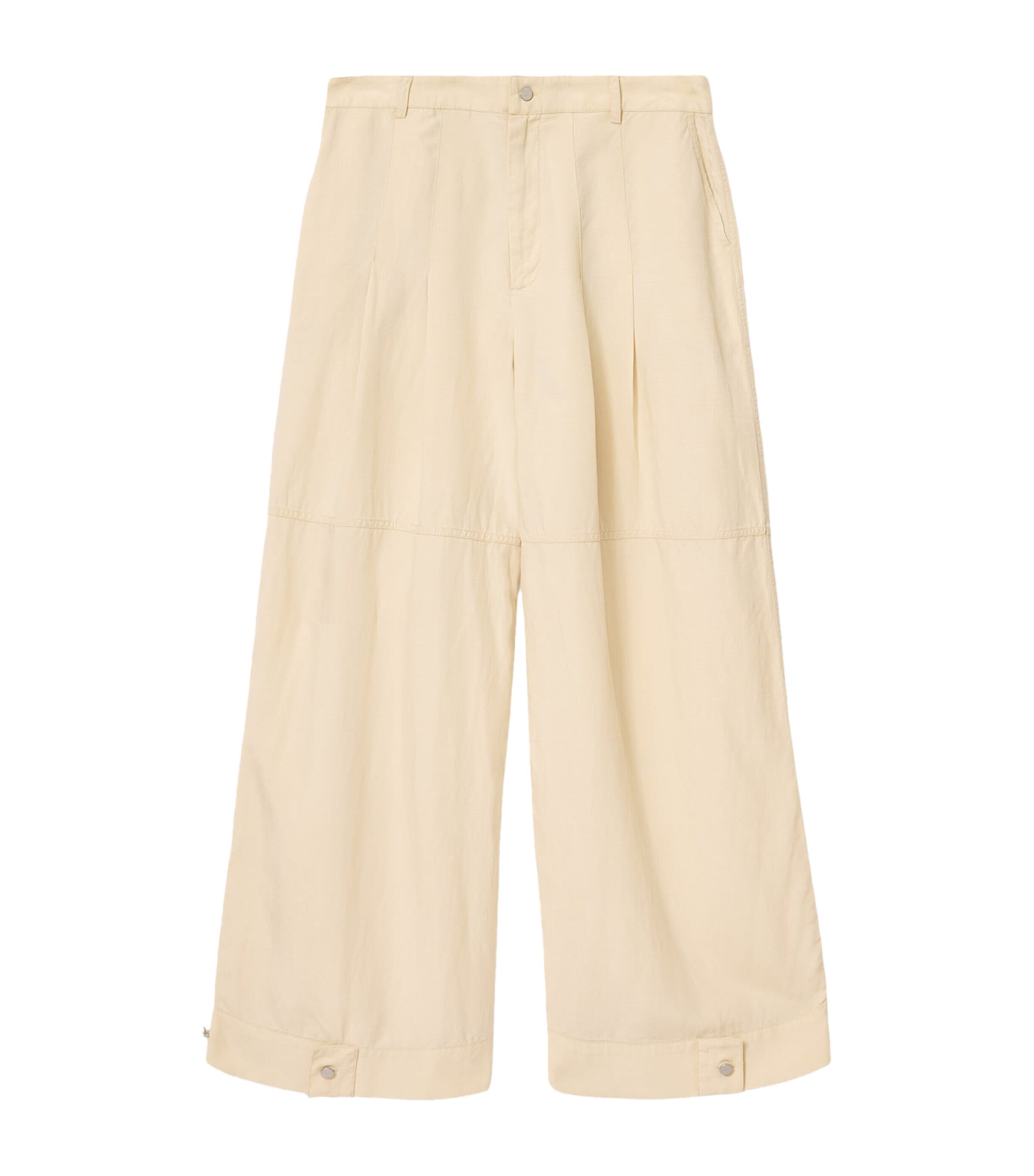 AllSaints Womens Sherell Wide-Leg Trousers Ecru White Image 1