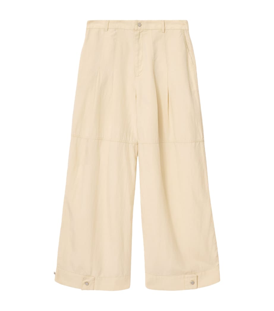 AllSaints Womens Sherell Wide-Leg Trousers Ecru White Image 1