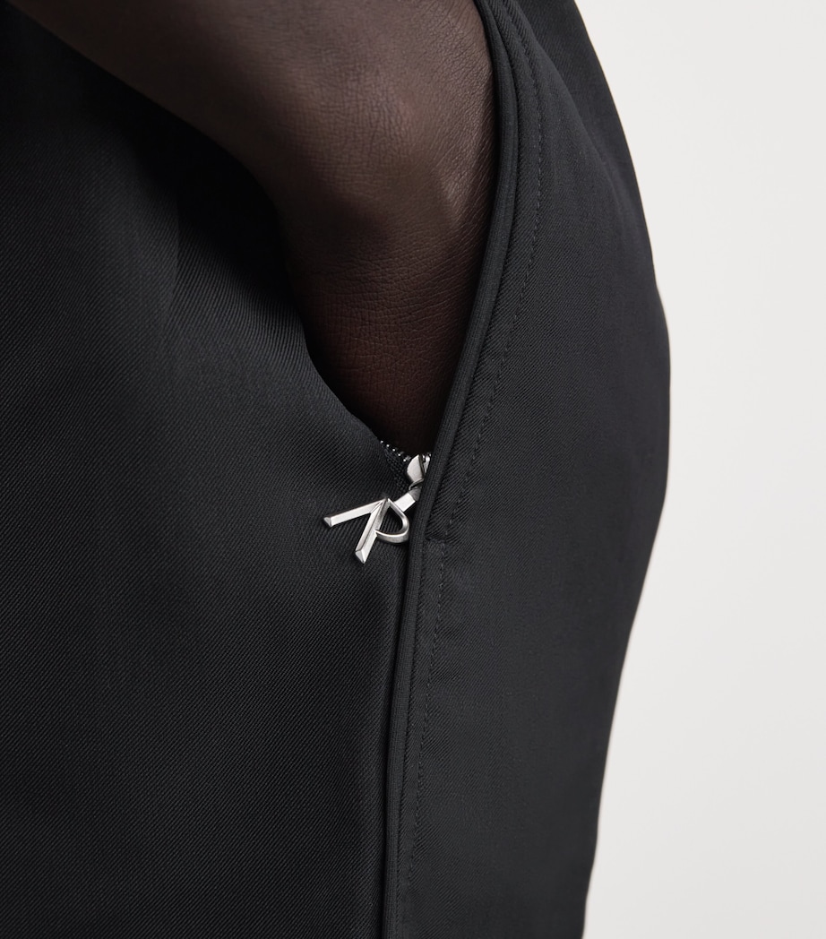 Piped-Detail Track Shorts JET BLACK Image 6