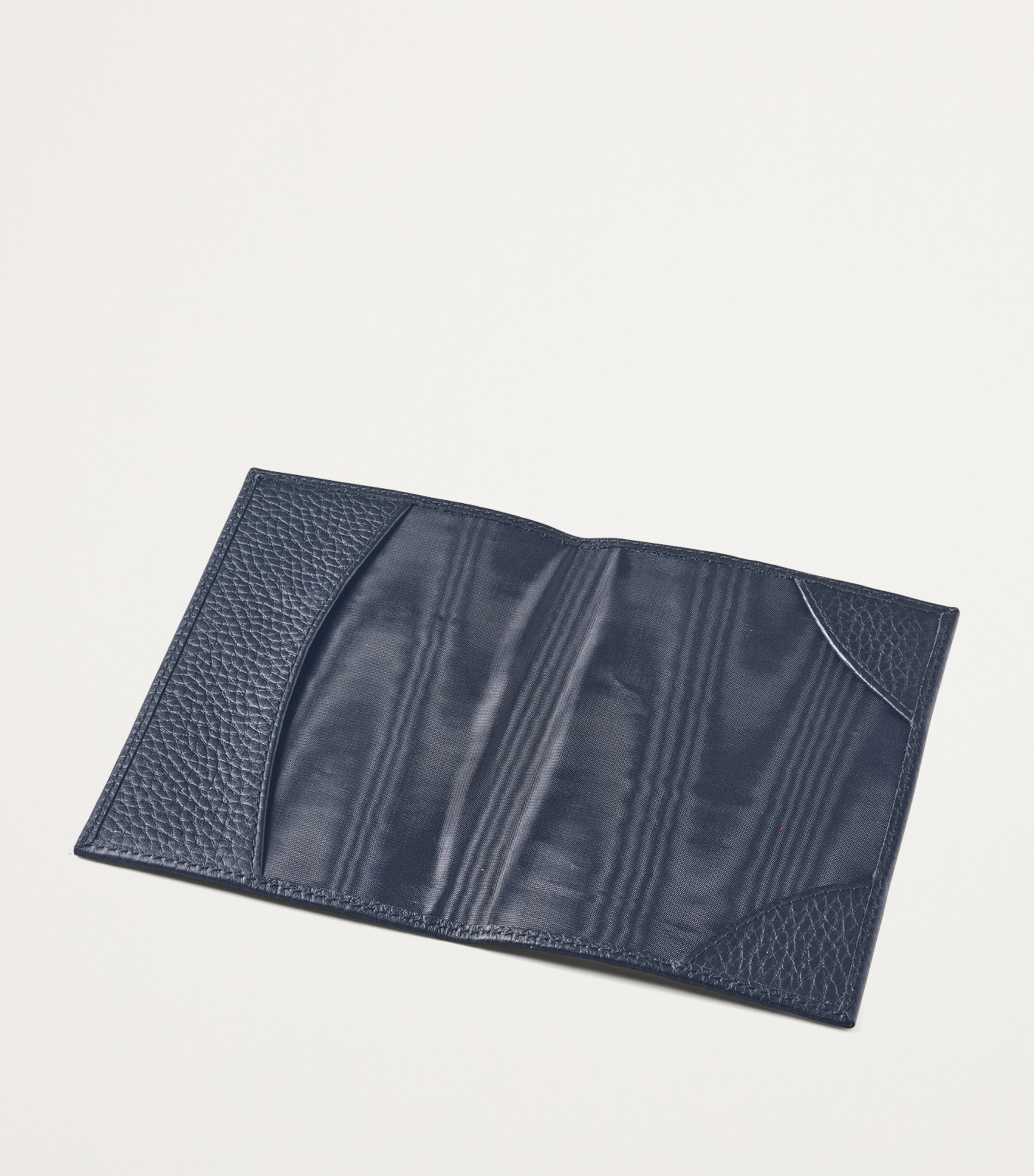 Leather Passport Cover NAVY Image 2