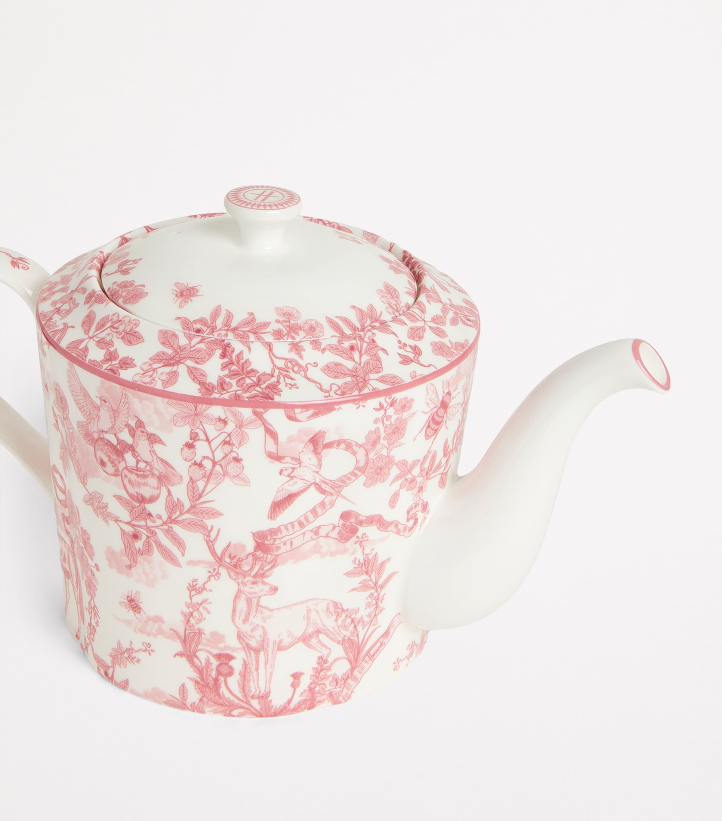 Bone China Toile Teapot PINK Image 4