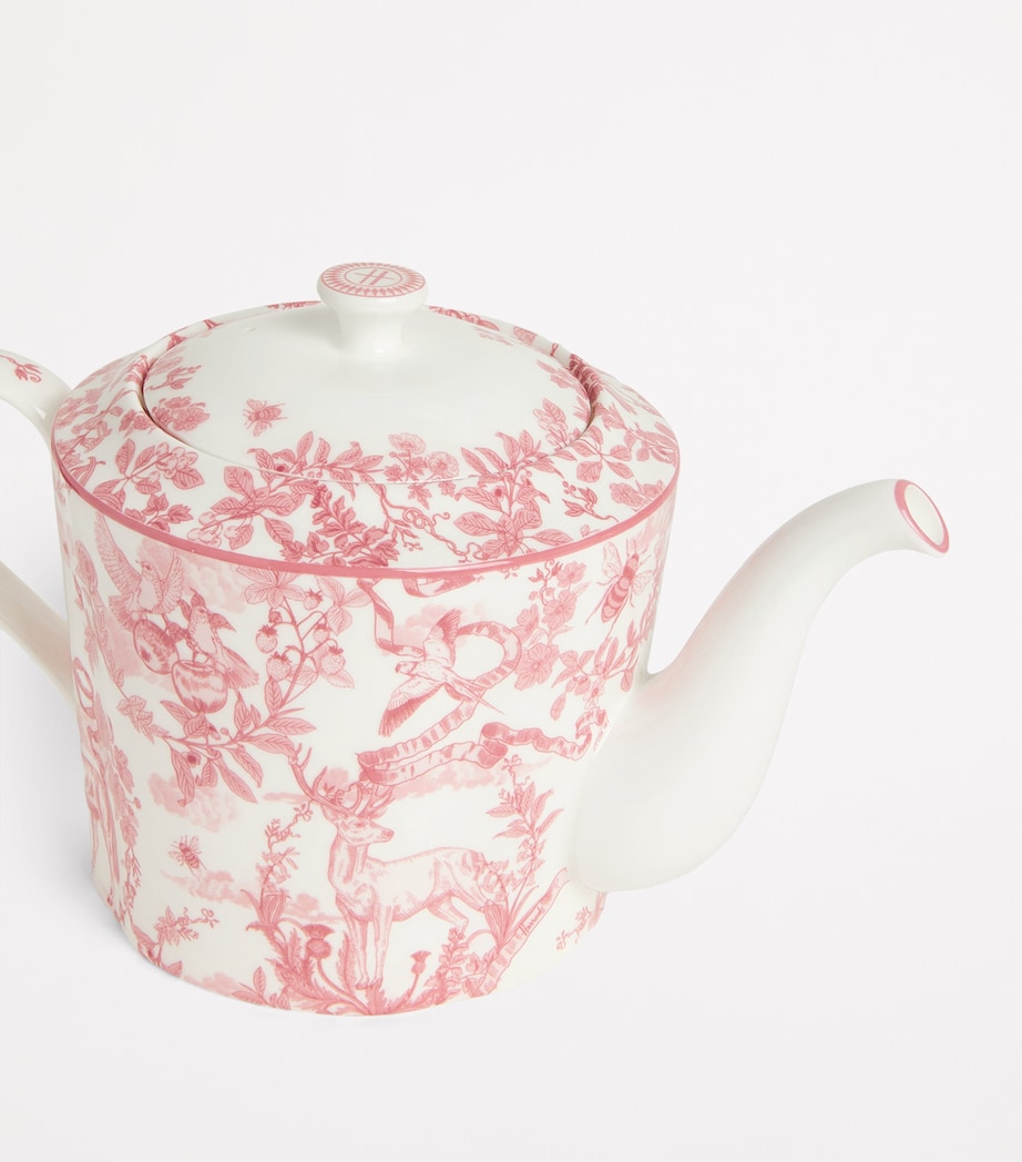 Bone China Toile Teapot PINK Image 4