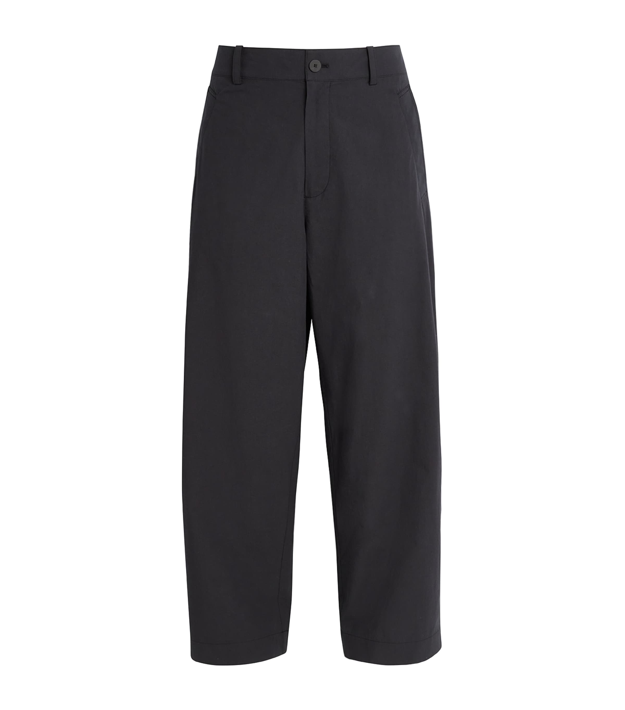 Studio Nicholson Cotton Relaxed Trousers In Black