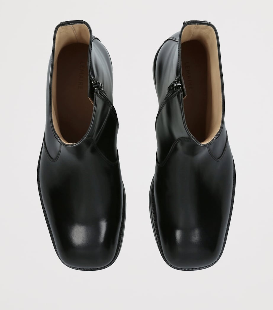 Calfskin Ankle Boots BLACK Image 4