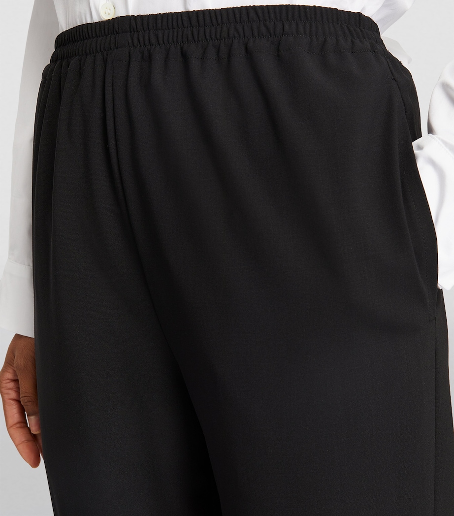 Wool-Rich Trousers BLACK Image 6