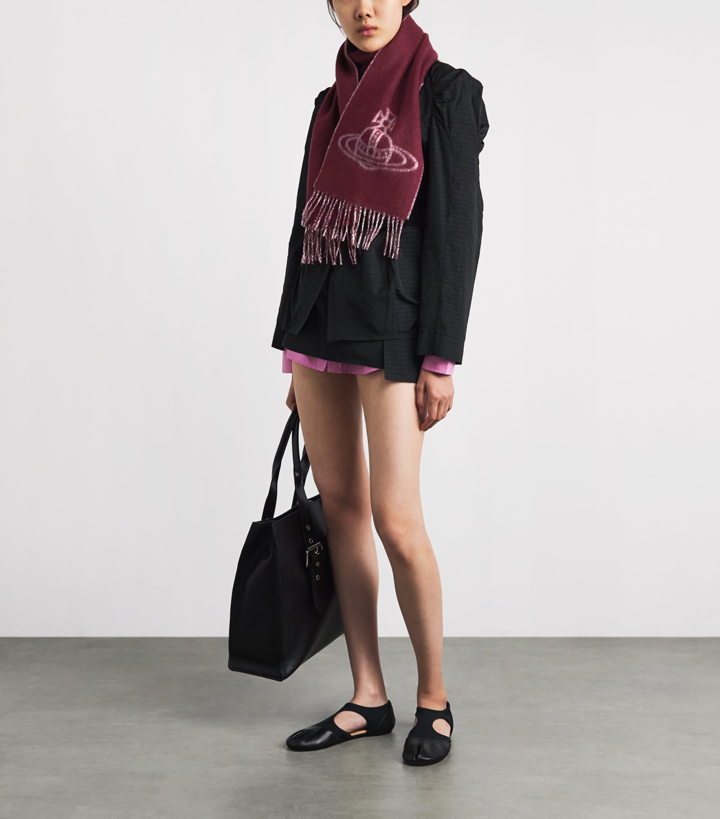Vivienne Westwood Wool Orb Scarf Bordeaux Image 3