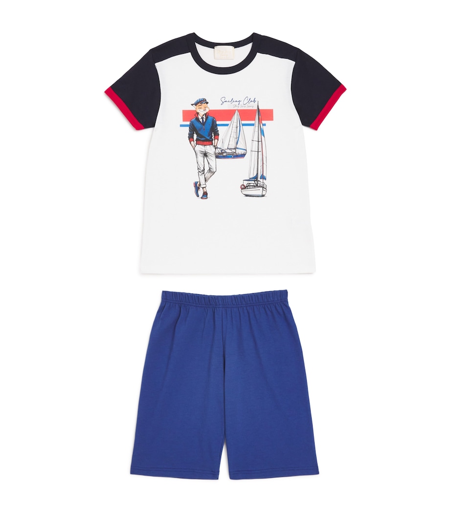 Graphic Print Pyjama Set (3-14 Years) BIANCO Image 1