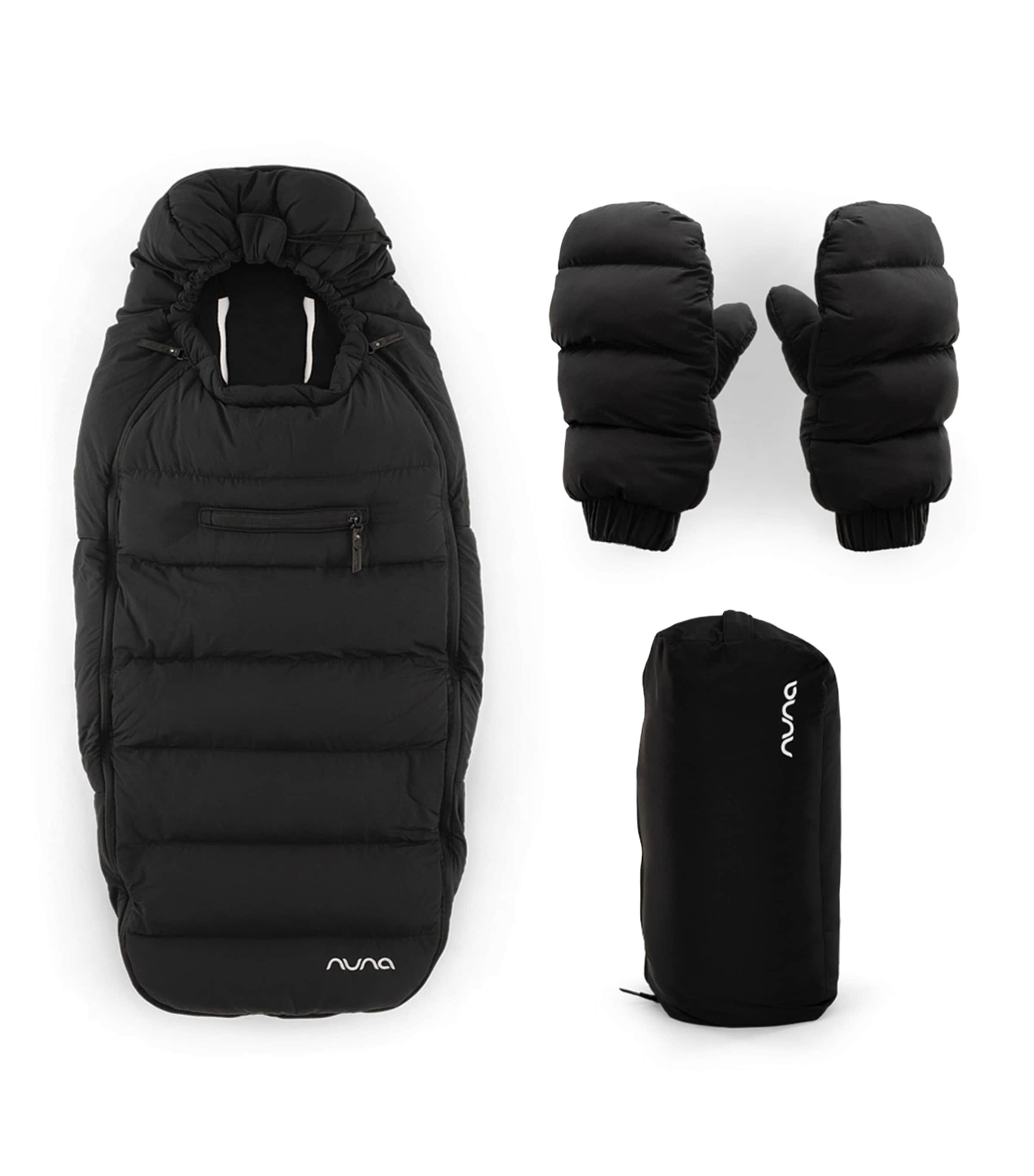 Nuna Winter Stroller Set with Footmuff and Gloves Caviar Image 1