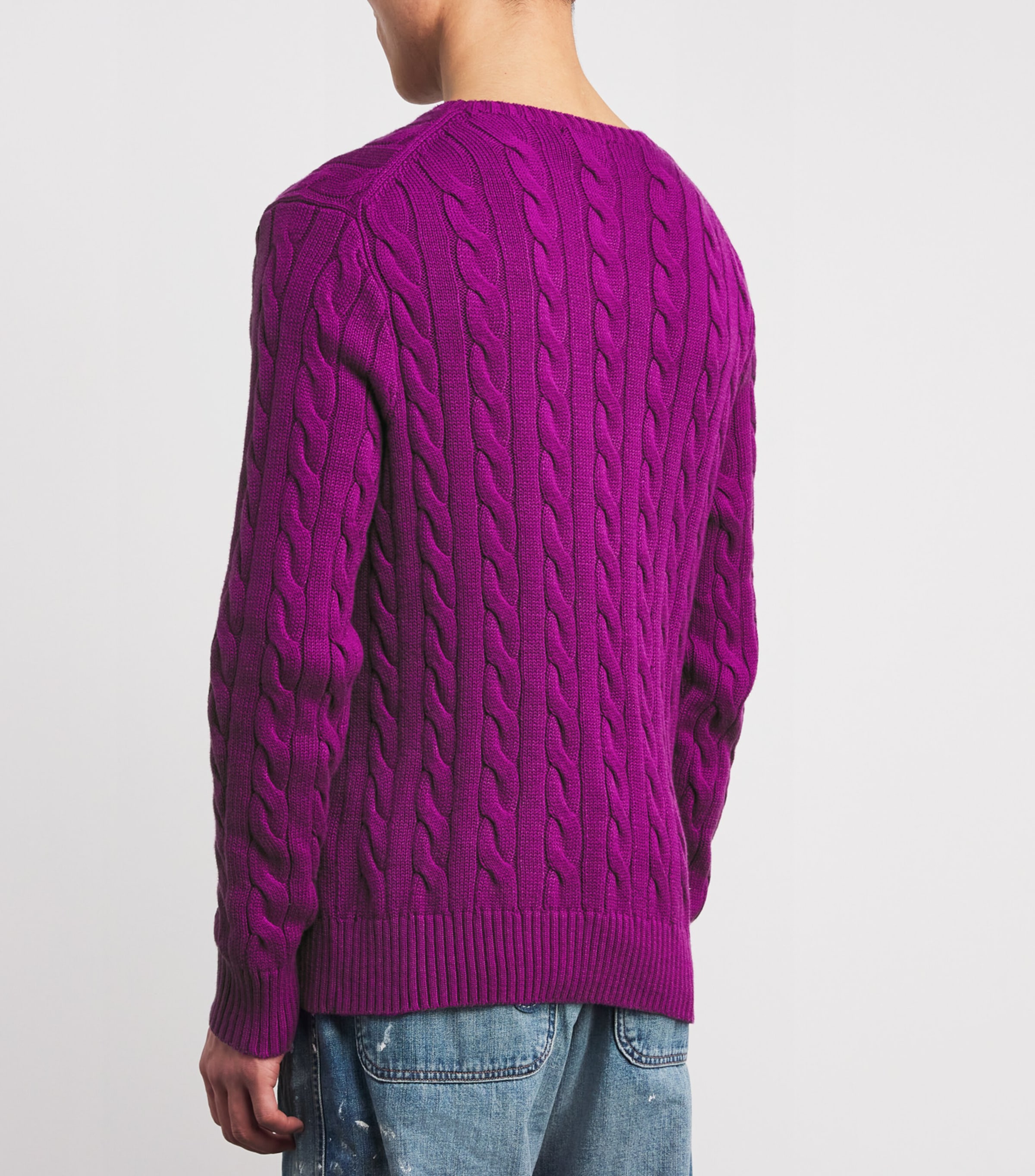 Cotton Cable-Knit Sweater PURPLE DAWN Image 4