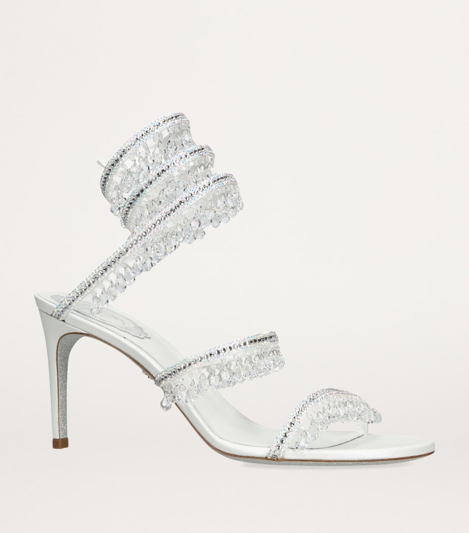 Satin Chandelier Sandals 80 WHITE Image 3