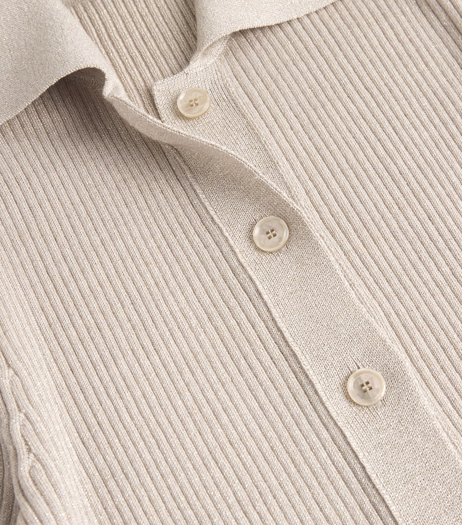 Wool-Blend Shimmer Cardigan BEIGE/BEIGE Image 5