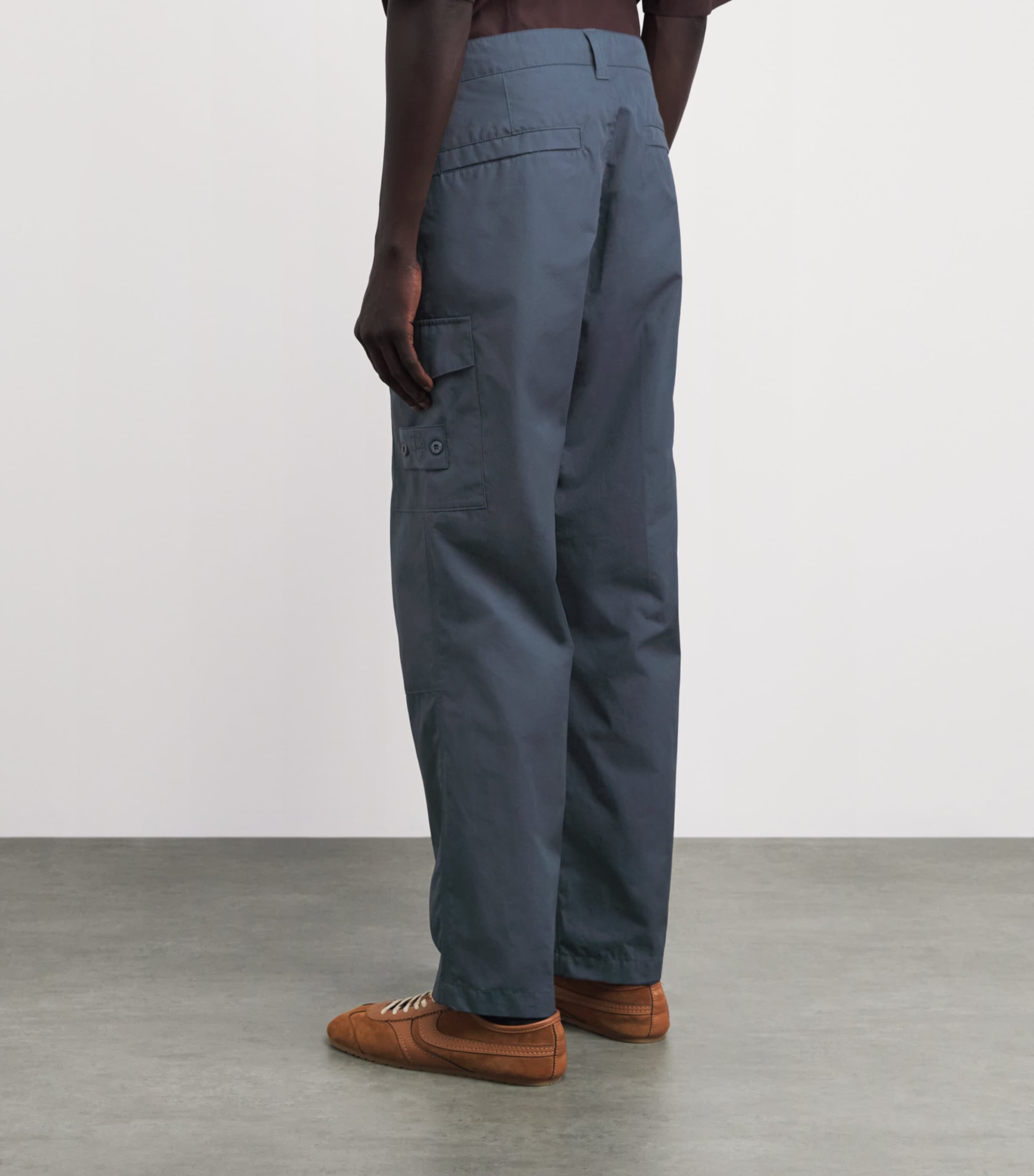 Stone Island Mens Cotton-Canvas All-Weather Ghost Trousers Image 5