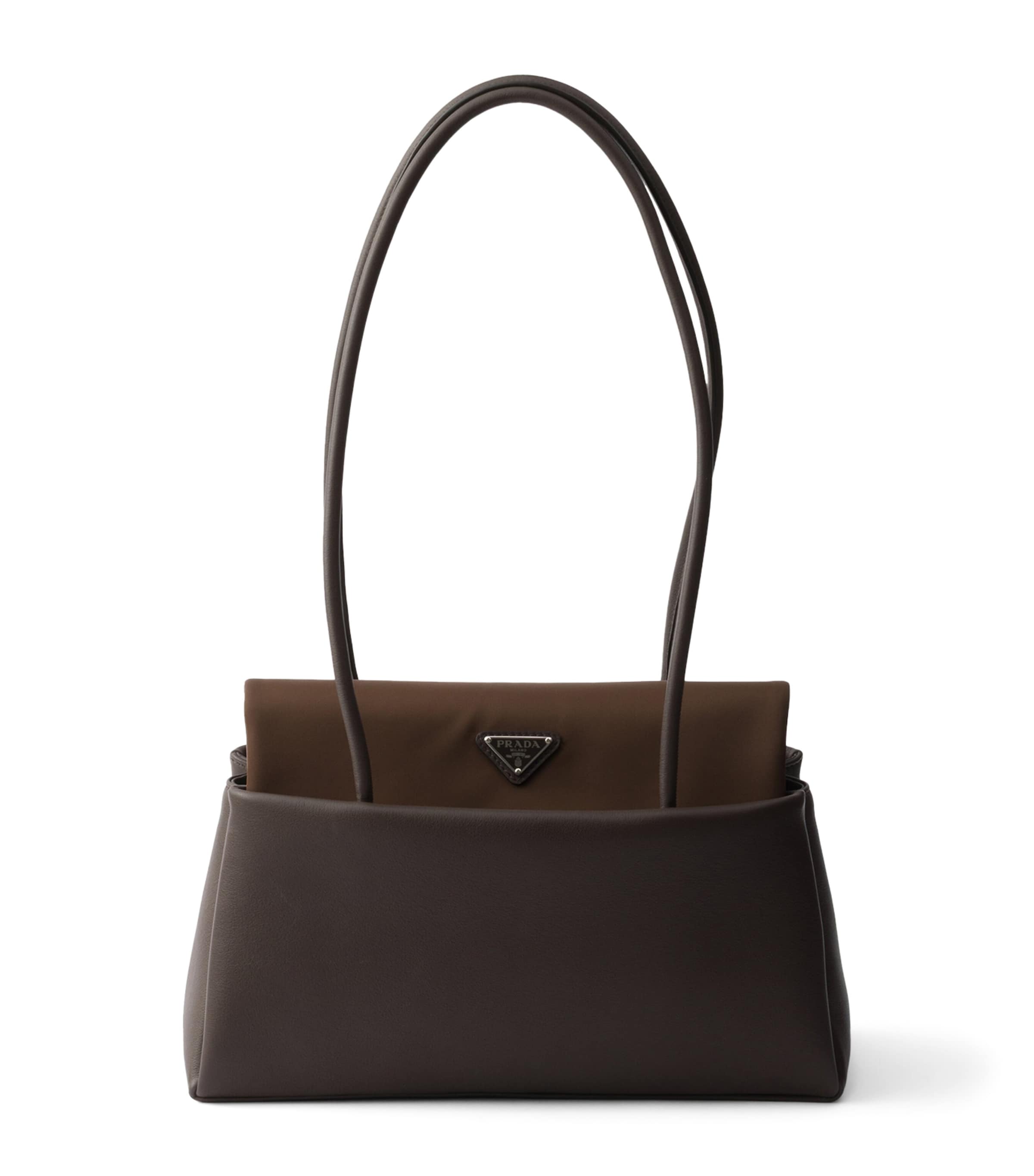 Prada Medium Leather Passage Top-Handle Bag Brown Image 1