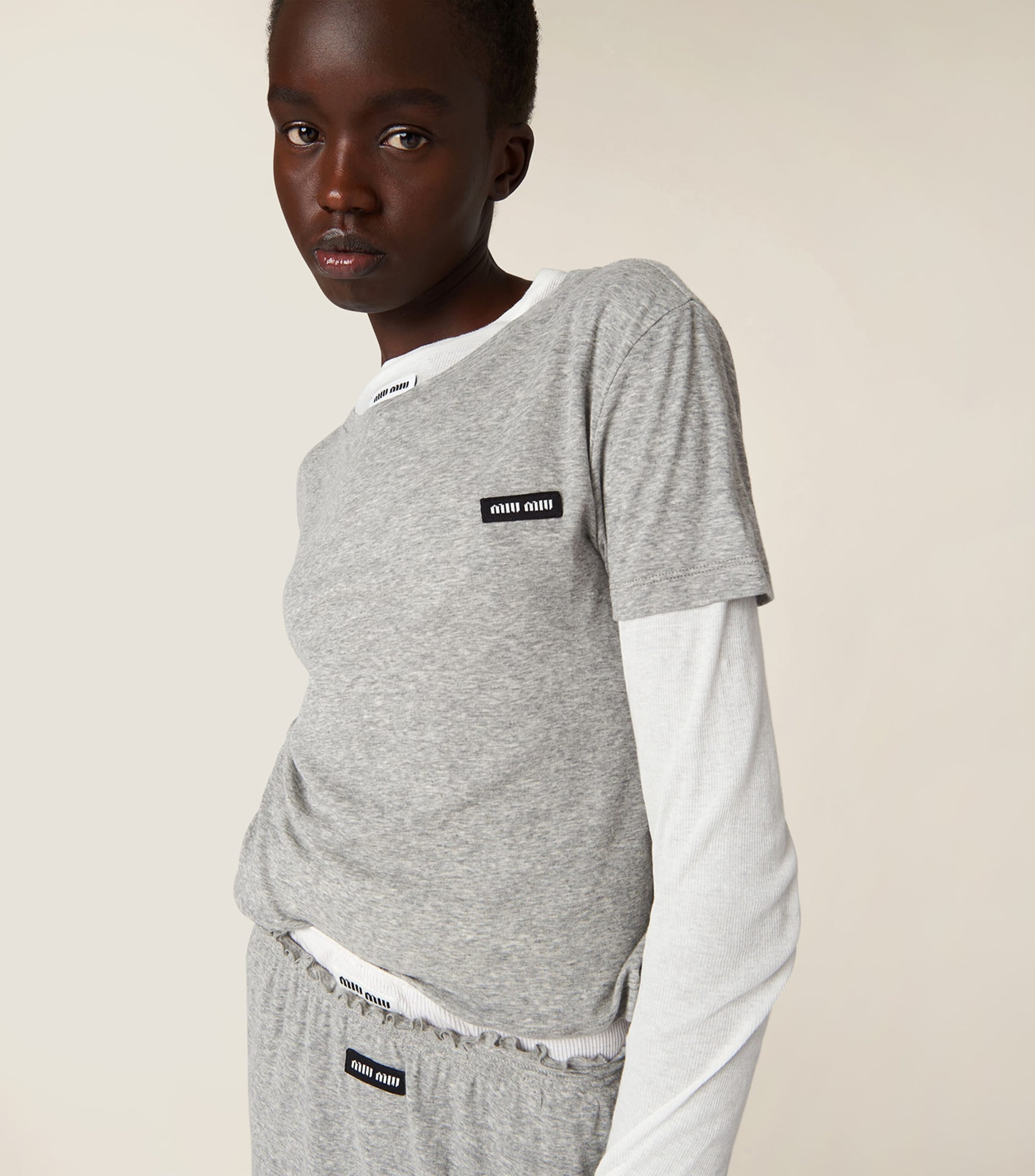 Miu Miu Cotton Logo T-Shirt | Harrods UK