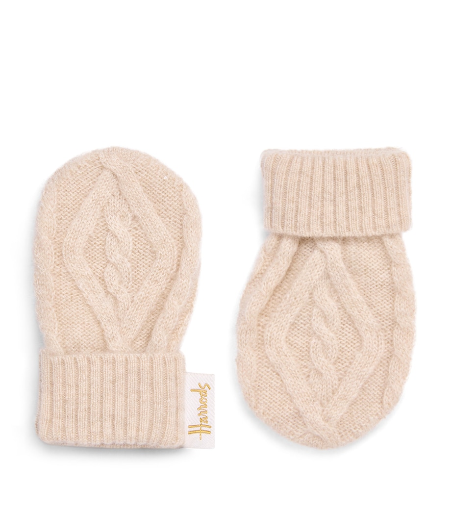 Cashmere Mittens (0-18 Months) OATMEAL Image 1