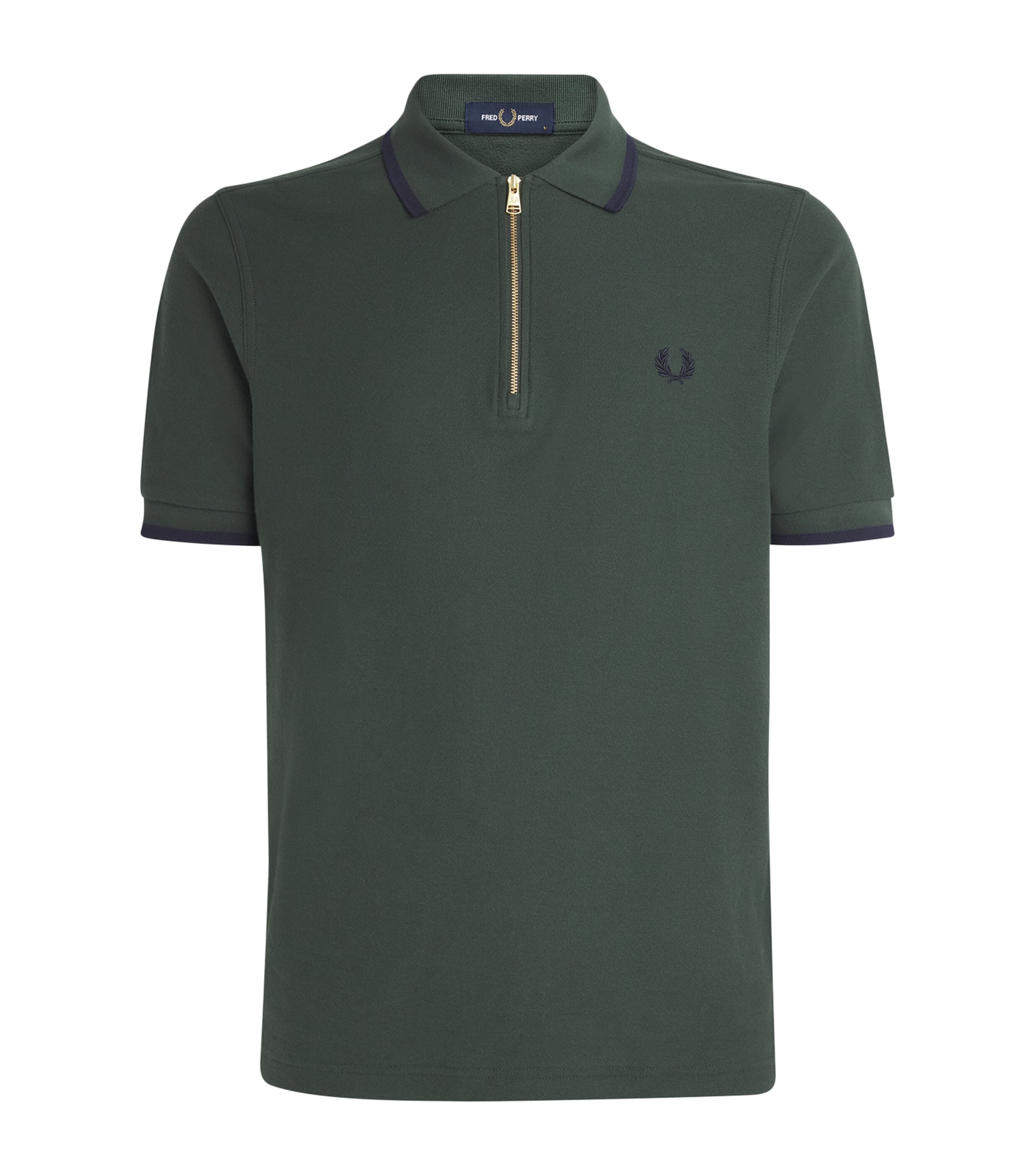 Cotton Crepe Piqué Polo Shirt X89 COURT GREEN Image 1
