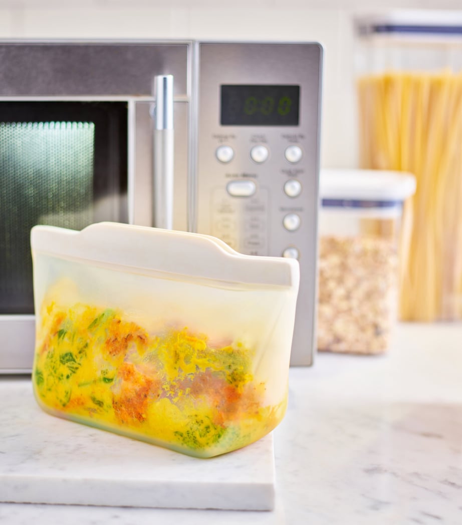 Silicone Reusable Bag (946ml) CLEAR/WHTE Image 5