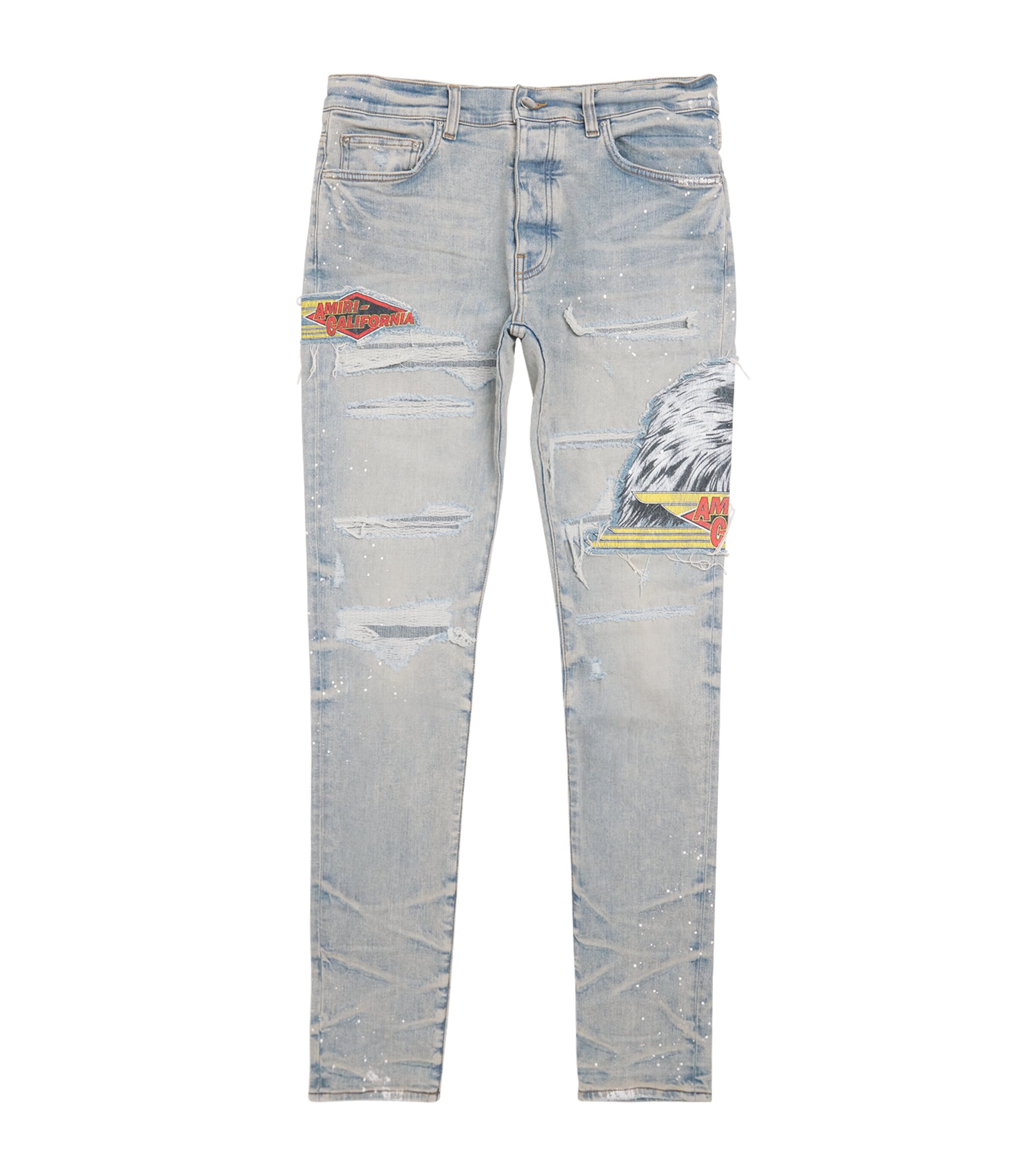 Thrasher Black Ripped Jeans Rainbow AMIRI Distressed Cement