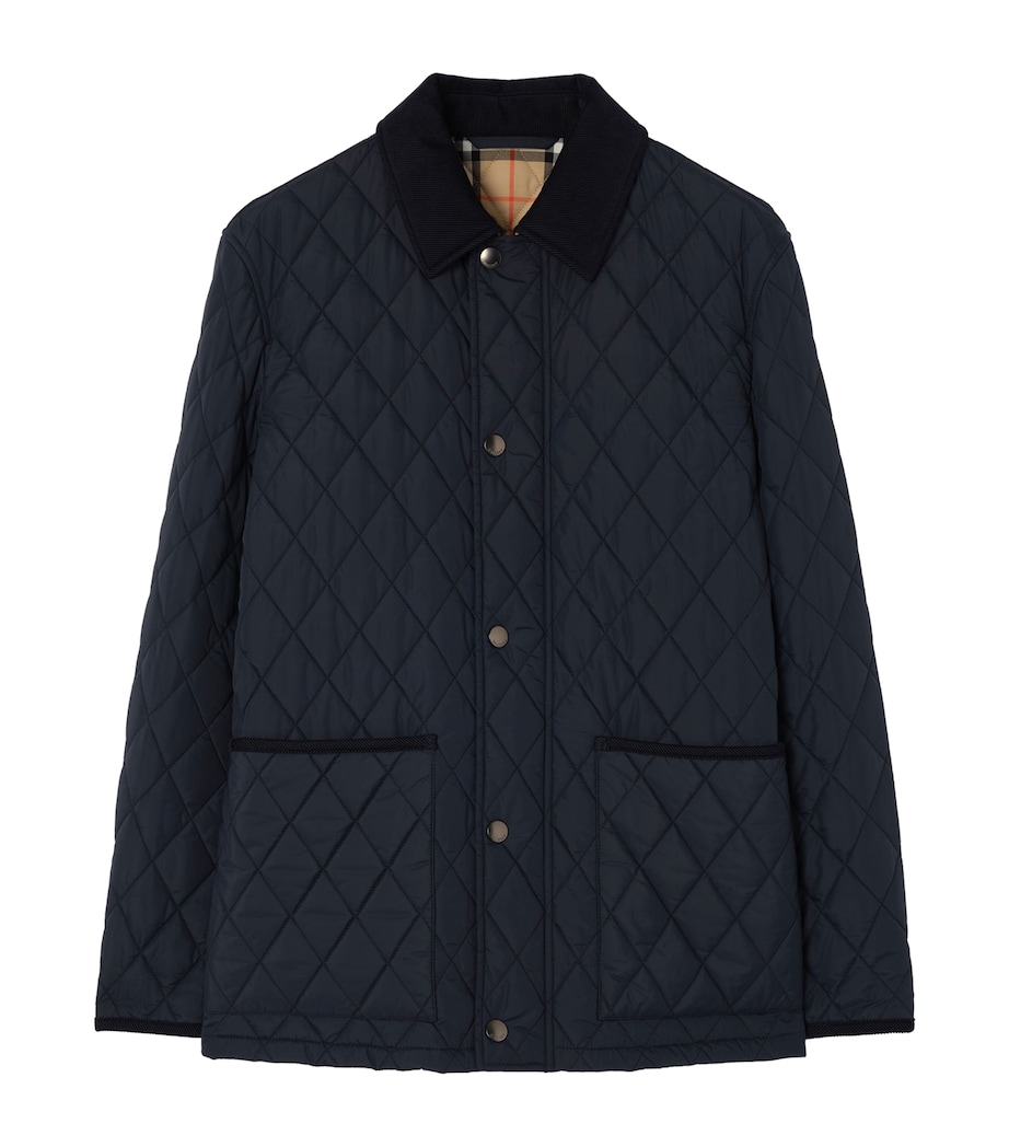 Burberry Mens Quilted Barn Jacket Navy Image 1