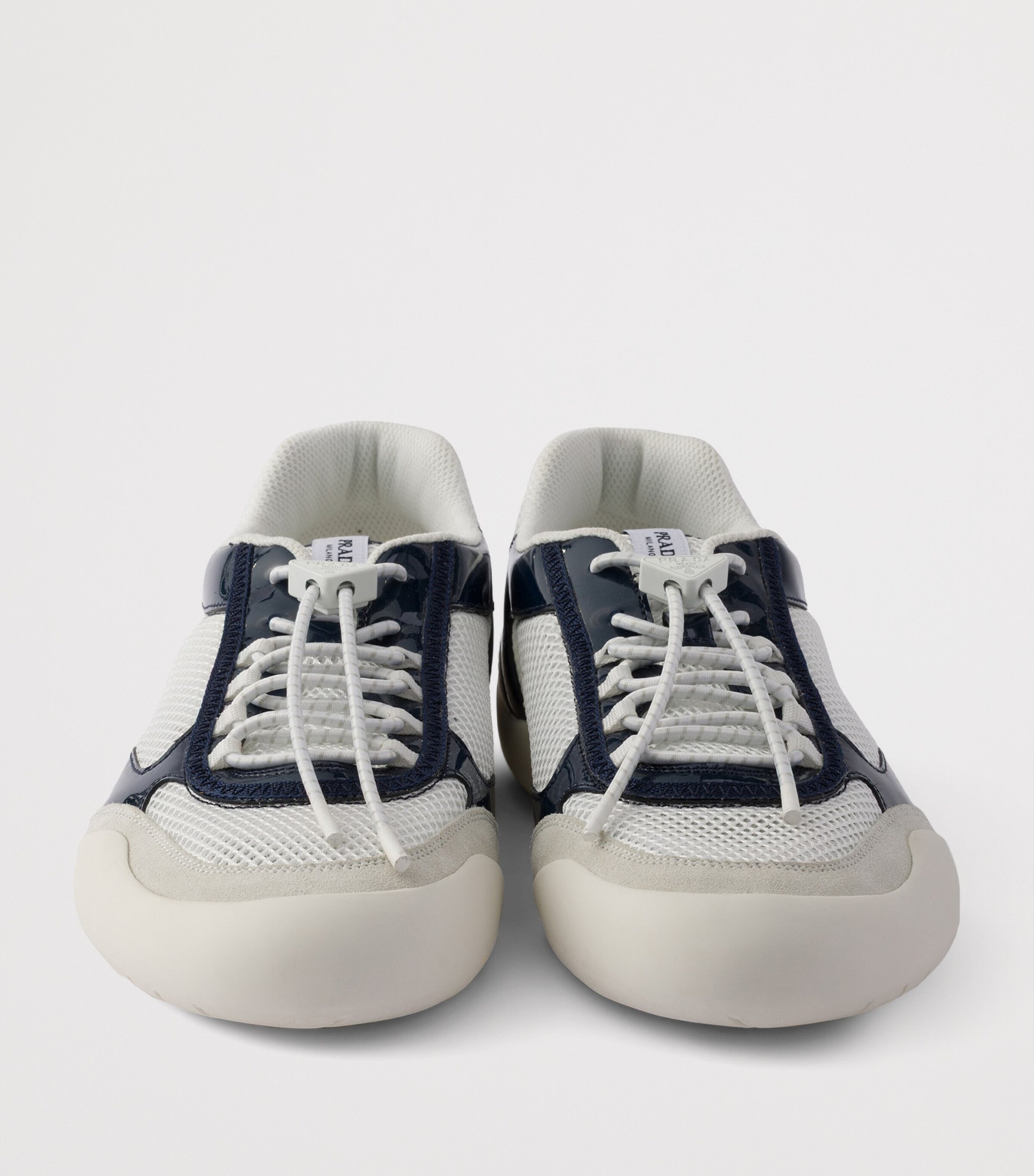 Prada Patent Leather-Mesh Speedrock Sneakers Image 5