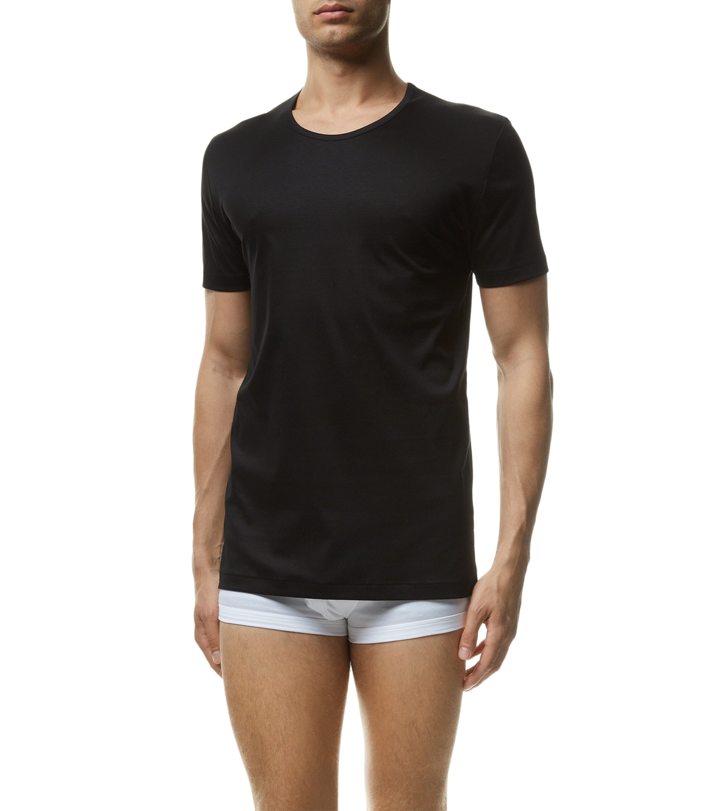 286 Sea Island Round Neck T-Shirt BLACK Image 2