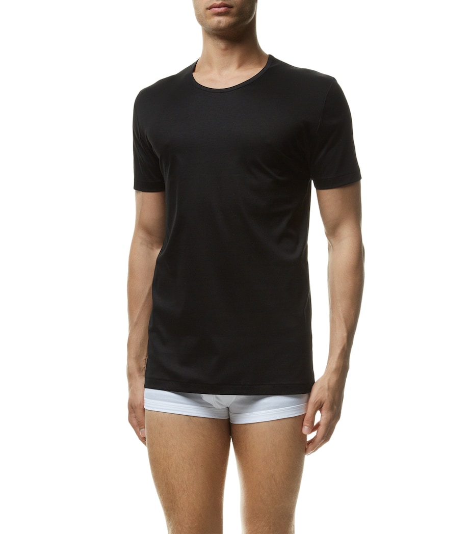 286 Sea Island Round Neck T-Shirt BLACK Image 2