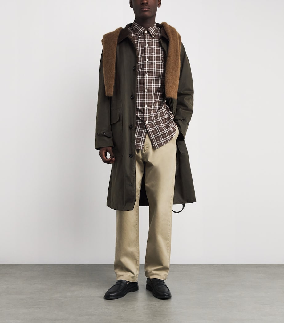 Polo Ralph Lauren Mens Cotton Flannel Check Custom Fit Shirt Natural Image 2