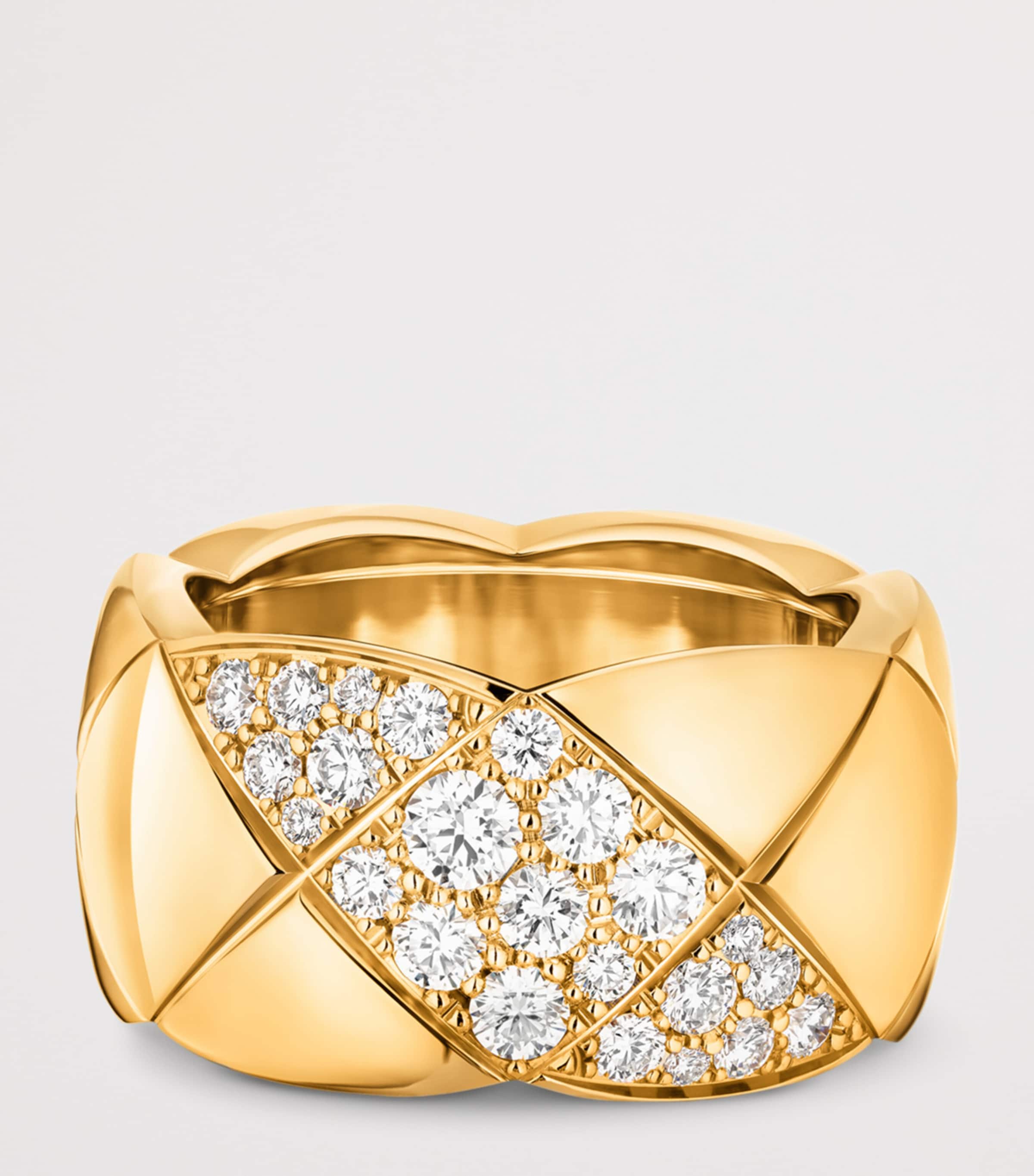 CHANEL Yellow Gold and Diamond Coco Crush Ring Yellow Image 3