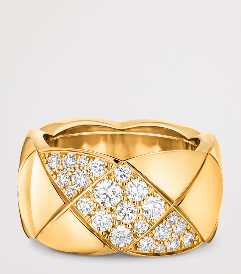 CHANEL Yellow Gold and Diamond Coco Crush Ring Yellow Image 3