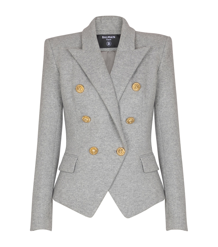 Wool-Blend Double-Breasted Blazer 9AD GRIS CHIN ECLAIR Image 1