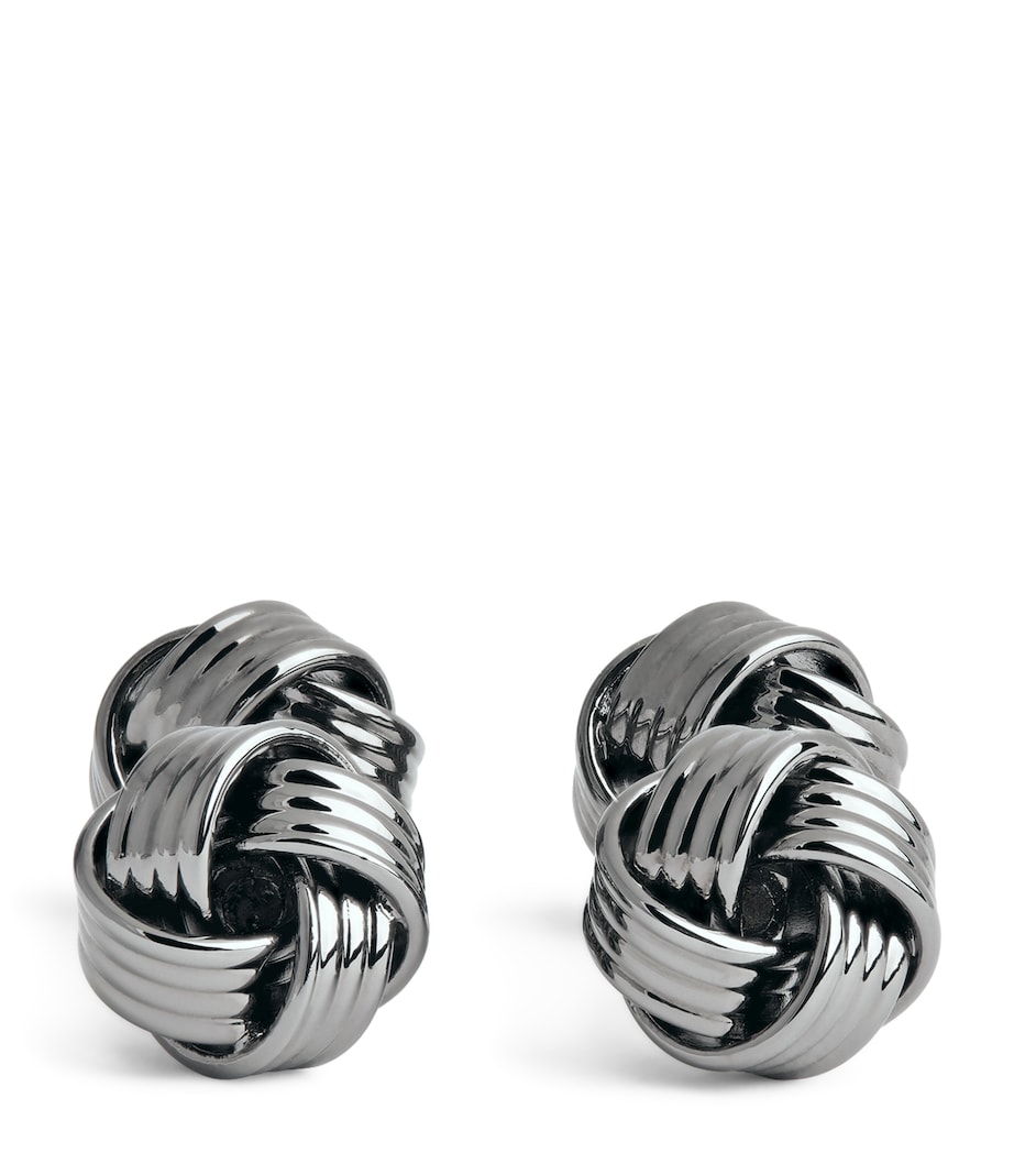 Rhodium-Plated Knot Cufflinks BLACK RHODIUM Image 1