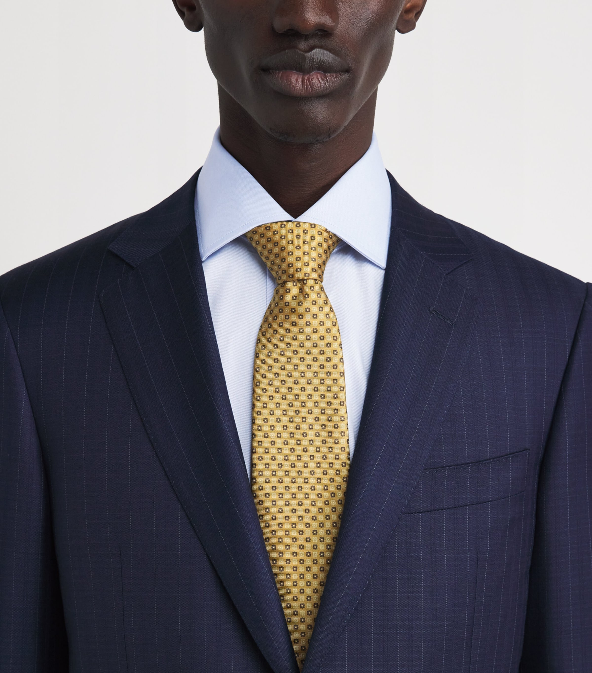 Corneliani Mens Cotton Twill Shirt Sky Blue Image 3