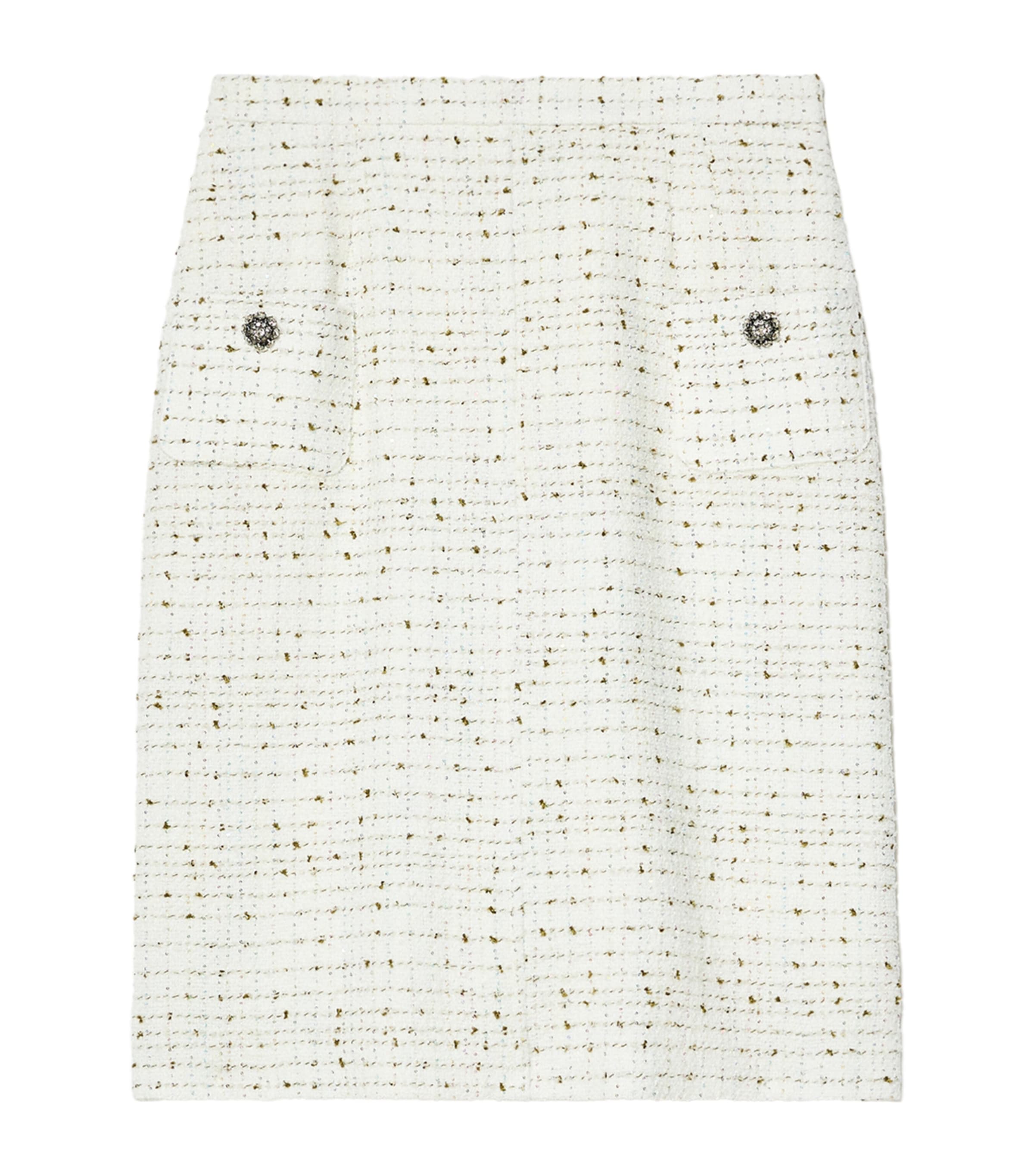 Marina Rinaldi Womens Tweed Skirt White Image 1