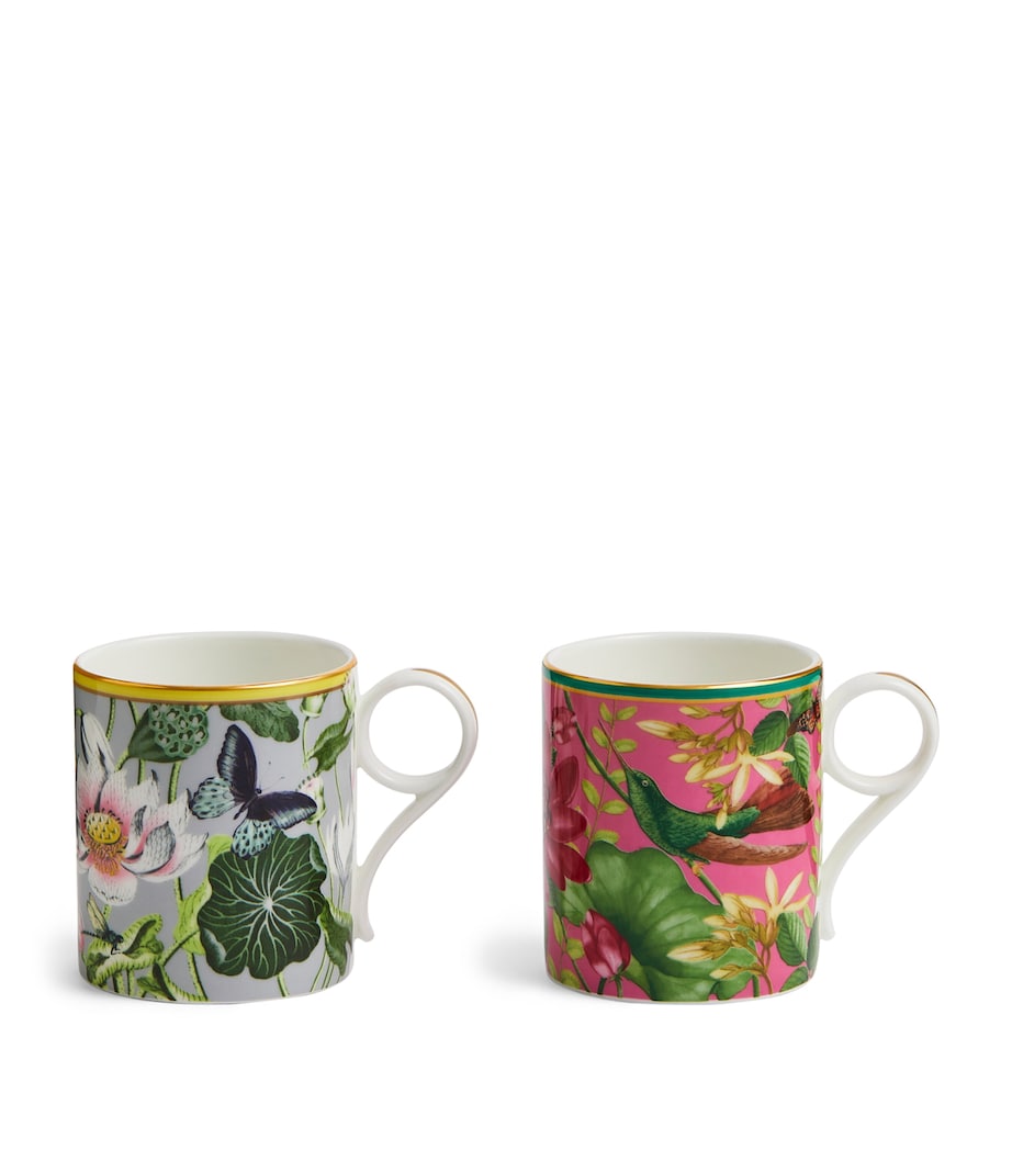 Set of 2 Small Wonderlust Mugs MULTI Image 1