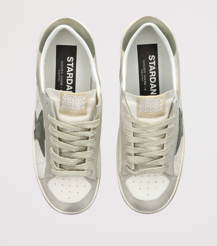 Golden Goose Womens Suede Stardan Sneakers Green Comb Image 4